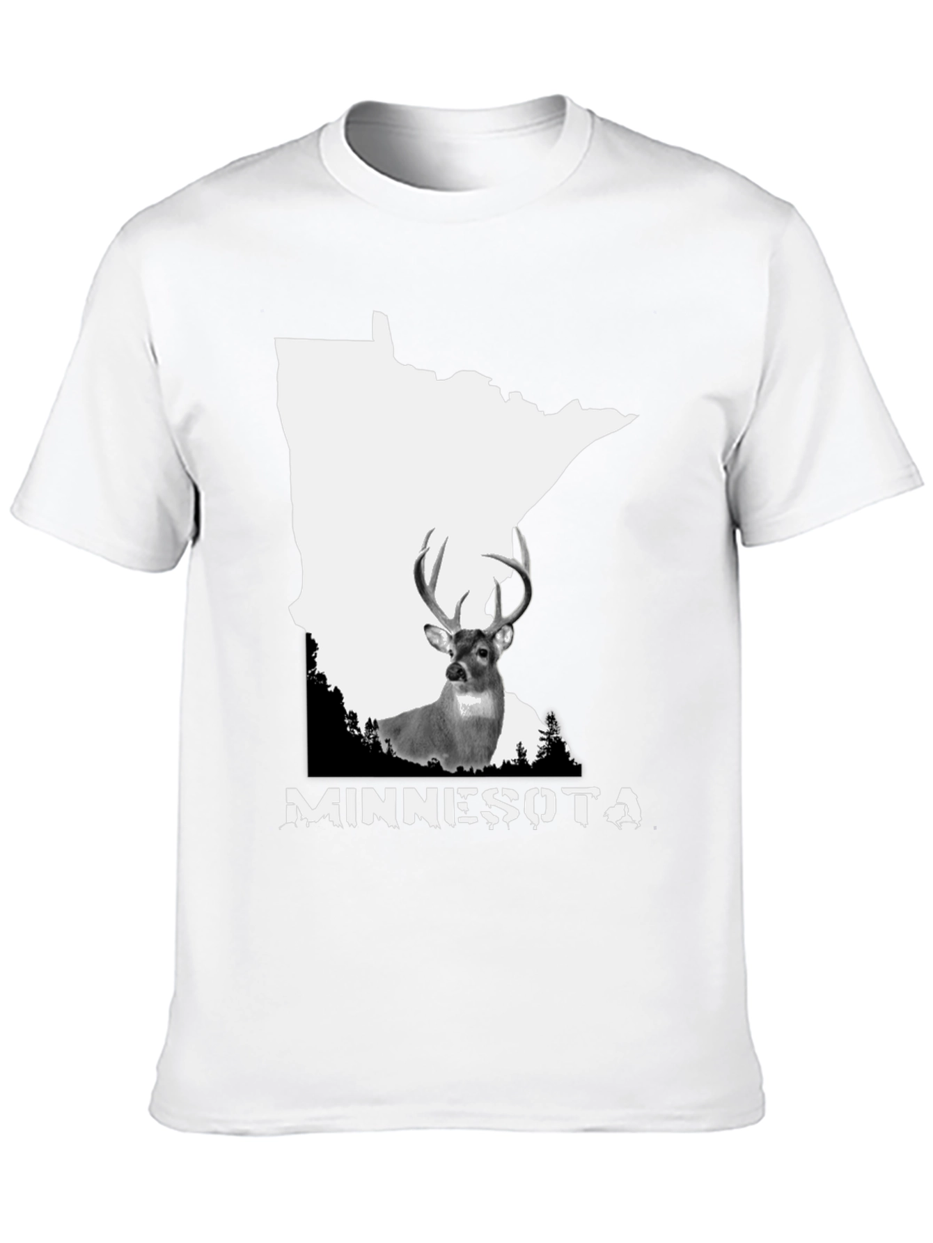 Minnesota Deer Graphic Tee - Black
