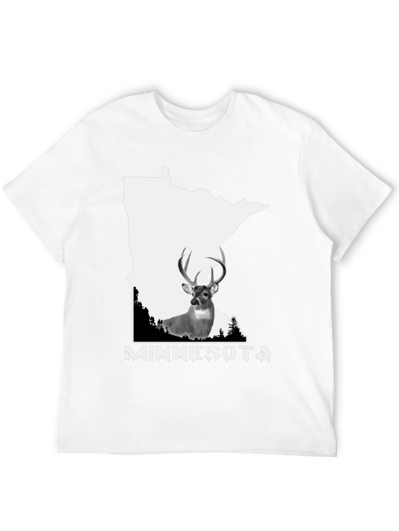 Minnesota Deer Graphic Tee - Black