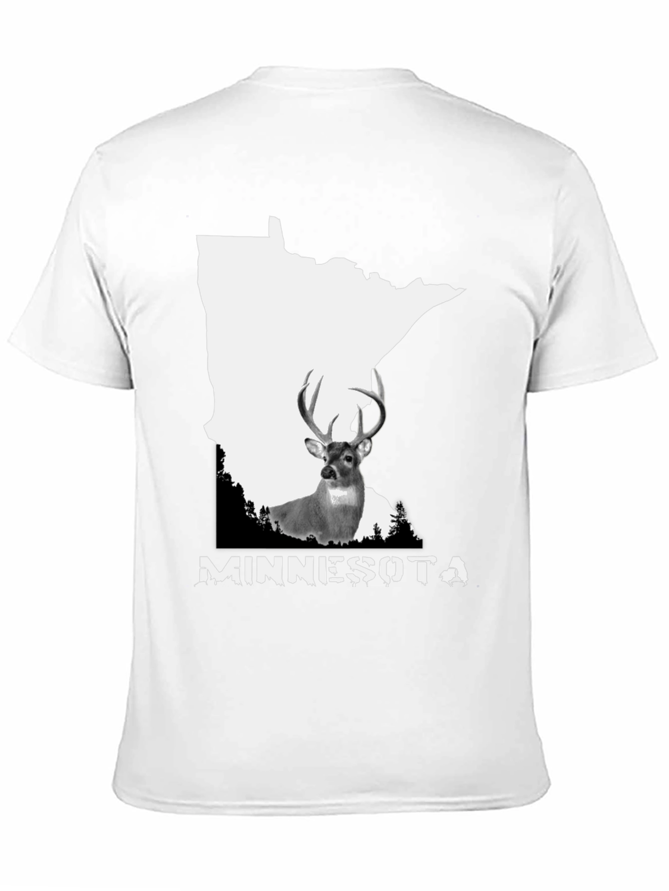 Minnesota Deer Graphic Tee - Black