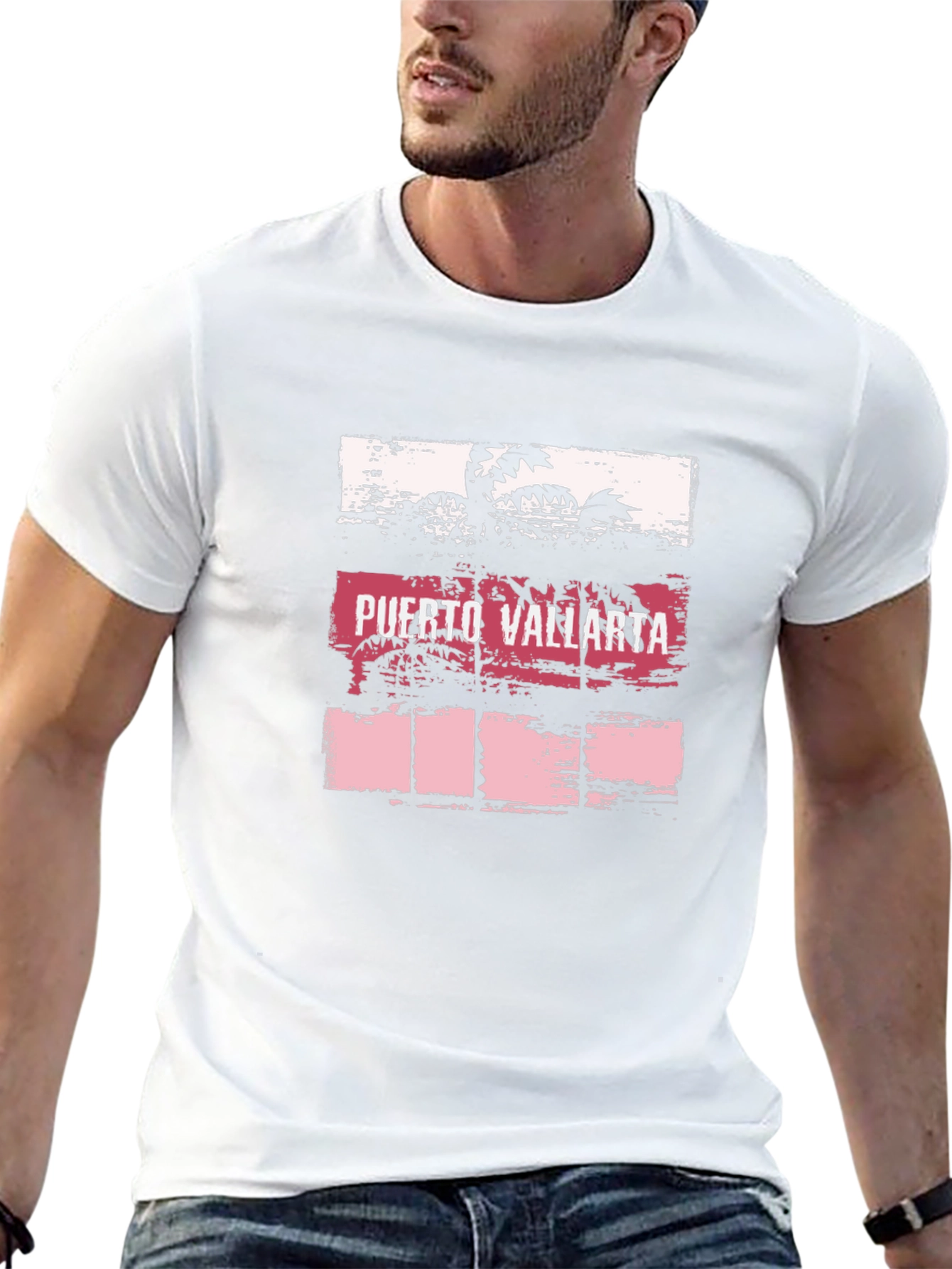 Puerto Vallarta T-Shirt Palm Tree Graphic Tee