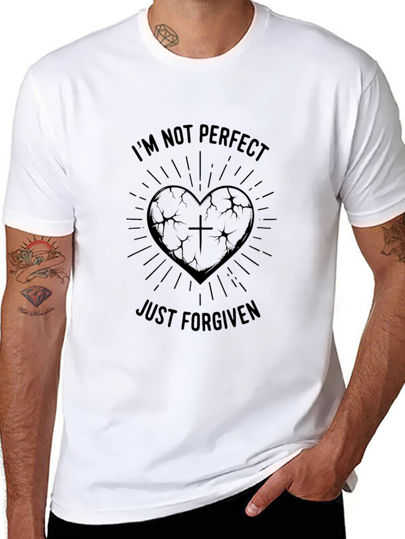 Im Not Perfect Just Forgiven Graphic T-Shirt