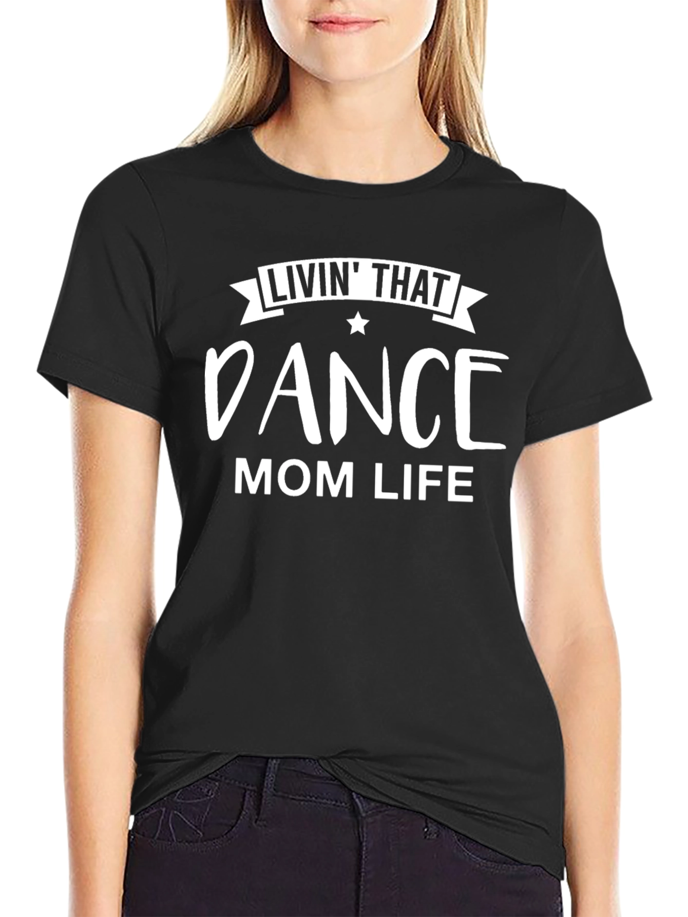 Dance Mom Life Black Graphic Tee