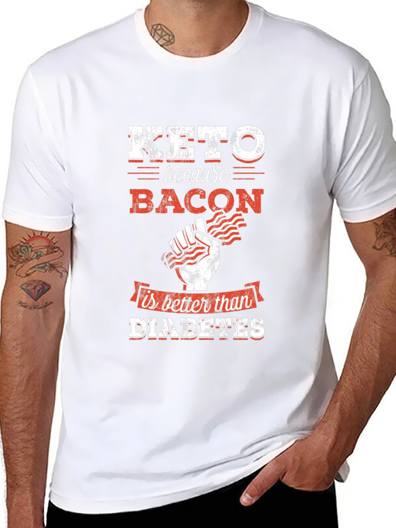 Keto Bacon T-Shirt - Better Than Diabetes