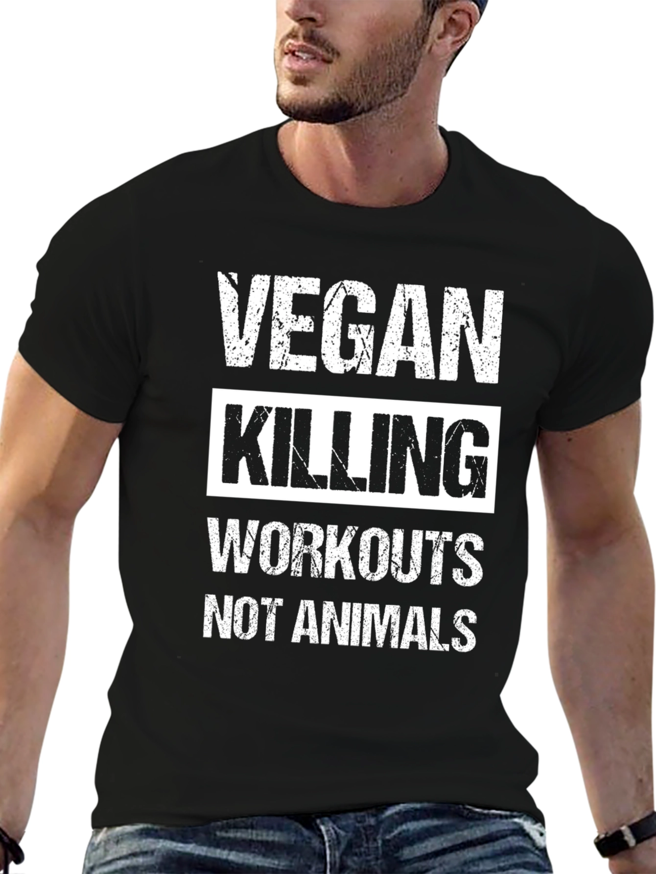 Vegan Killing Workouts Not Animals Tee