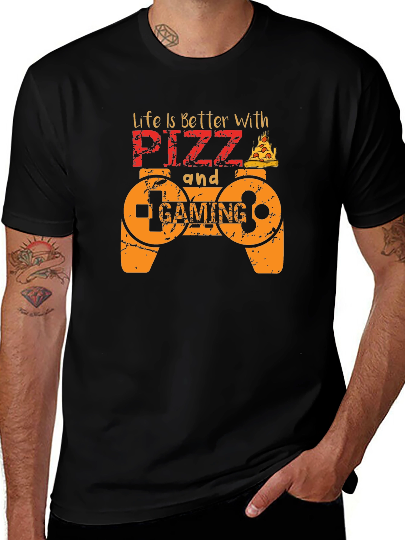 Life is Better with Pizza and Gaming T-Shirt