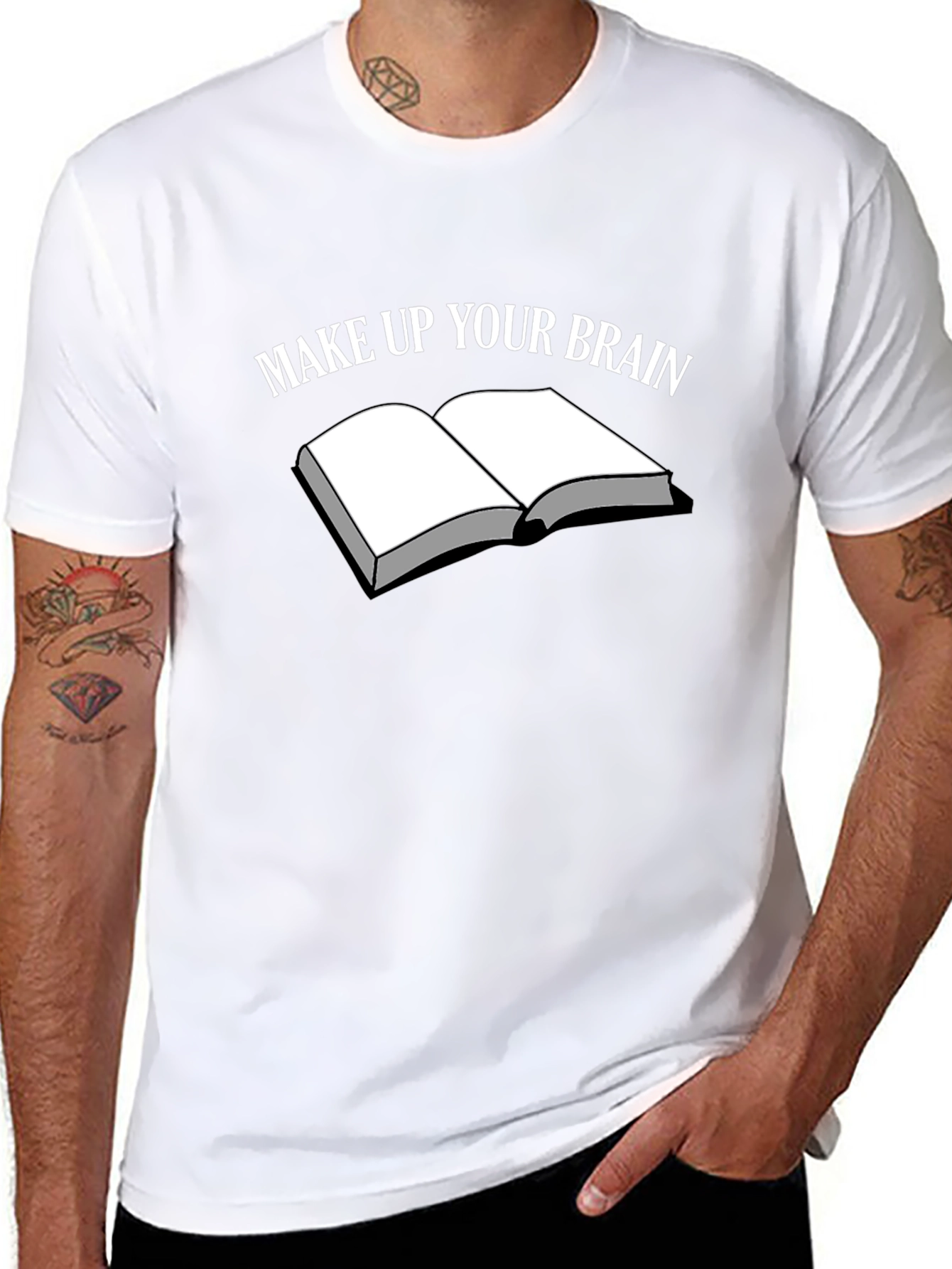 Make Up Your Brain T-Shirt - Book Graphic Tee