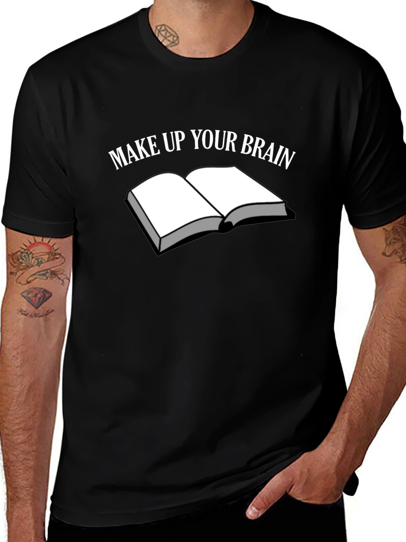 Make Up Your Brain T-Shirt - Book Graphic Tee