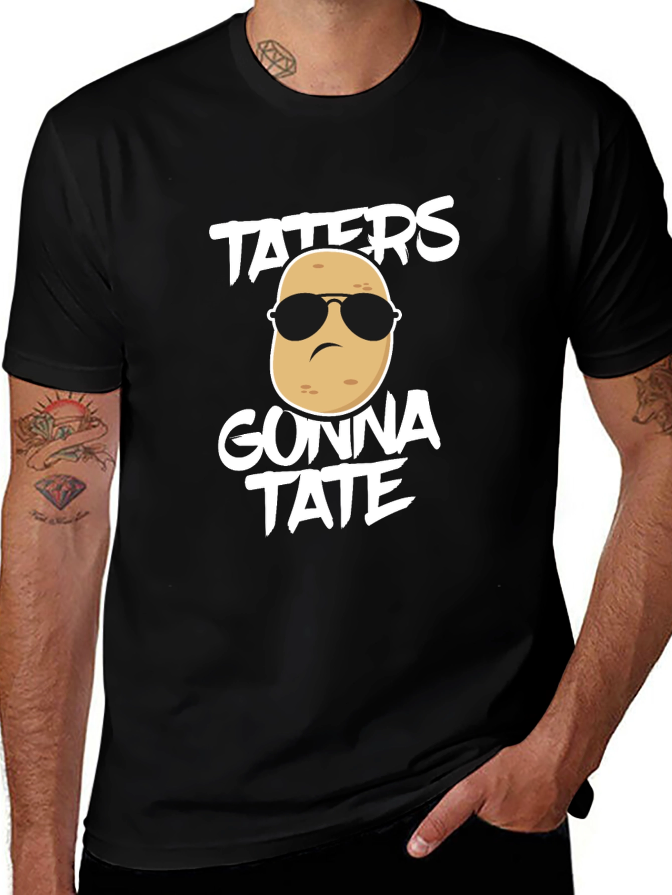 Taters Gonna Tate Graphic T-Shirt Funny Potato Tee