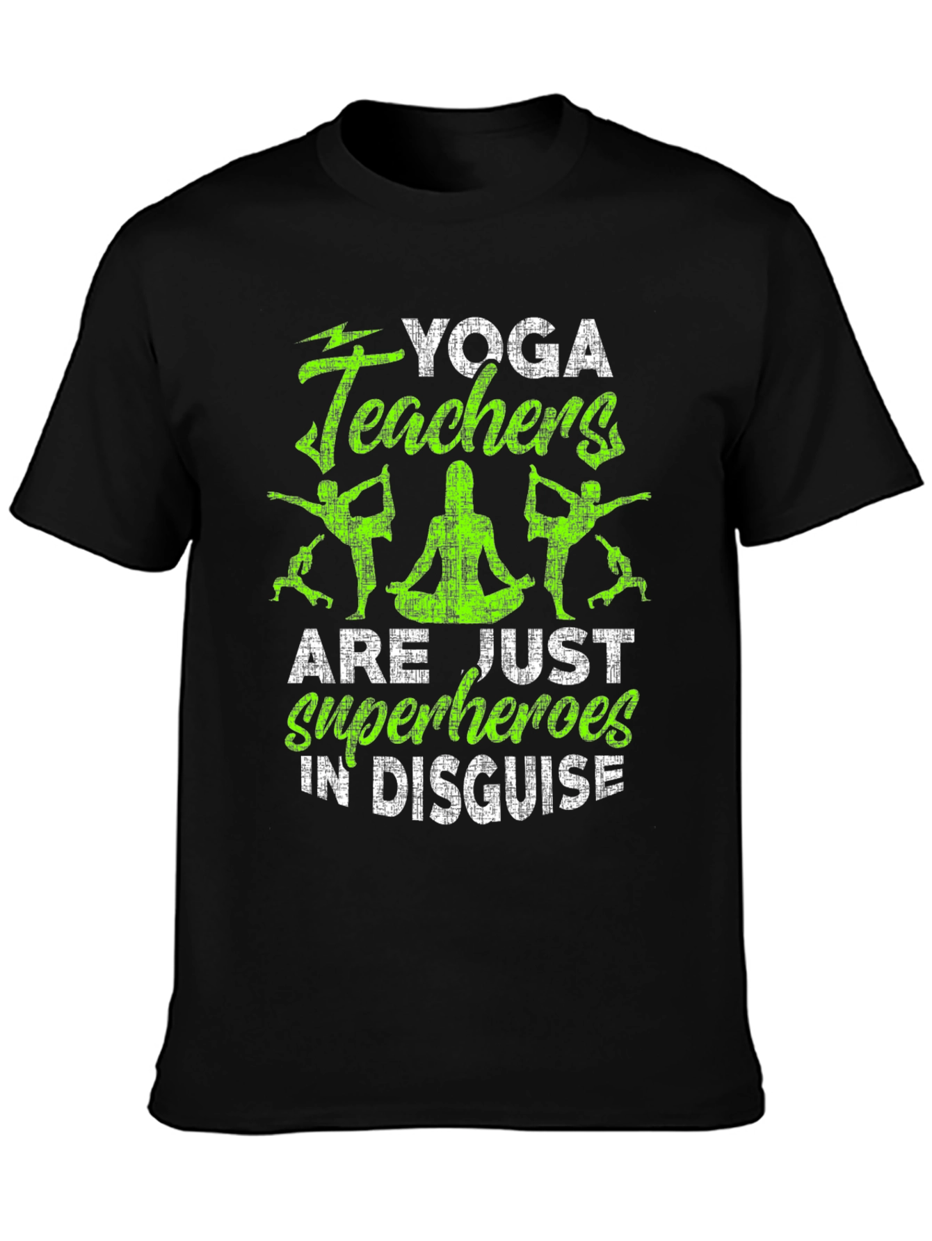 Yoga Teacher Superhero Black T-Shirt