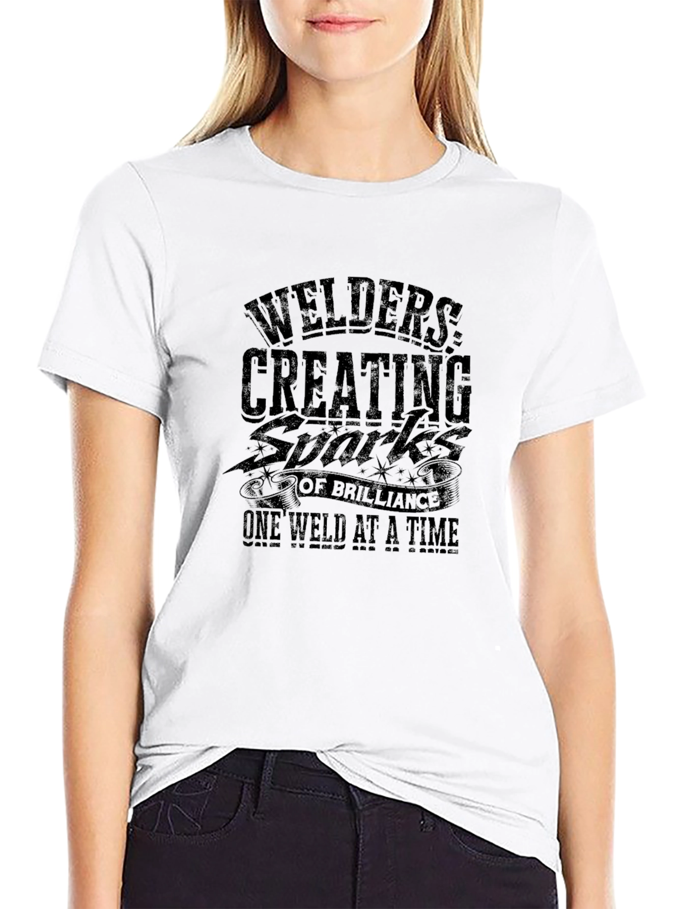 Welders Creating Sparks Graphic Tee