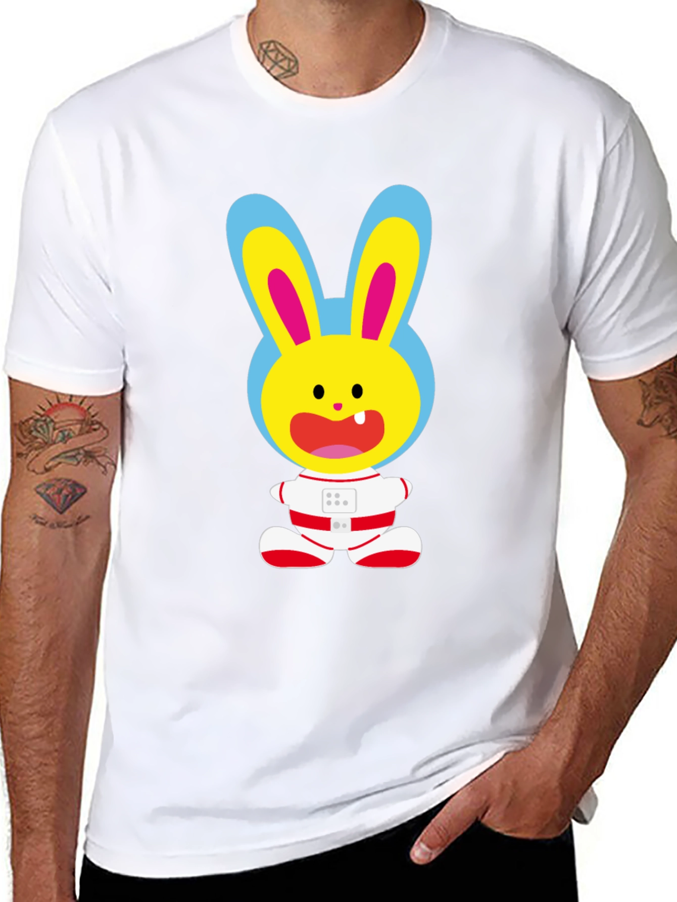 Funny Bunny Astronaut T-Shirt - Space Rabbit Tee