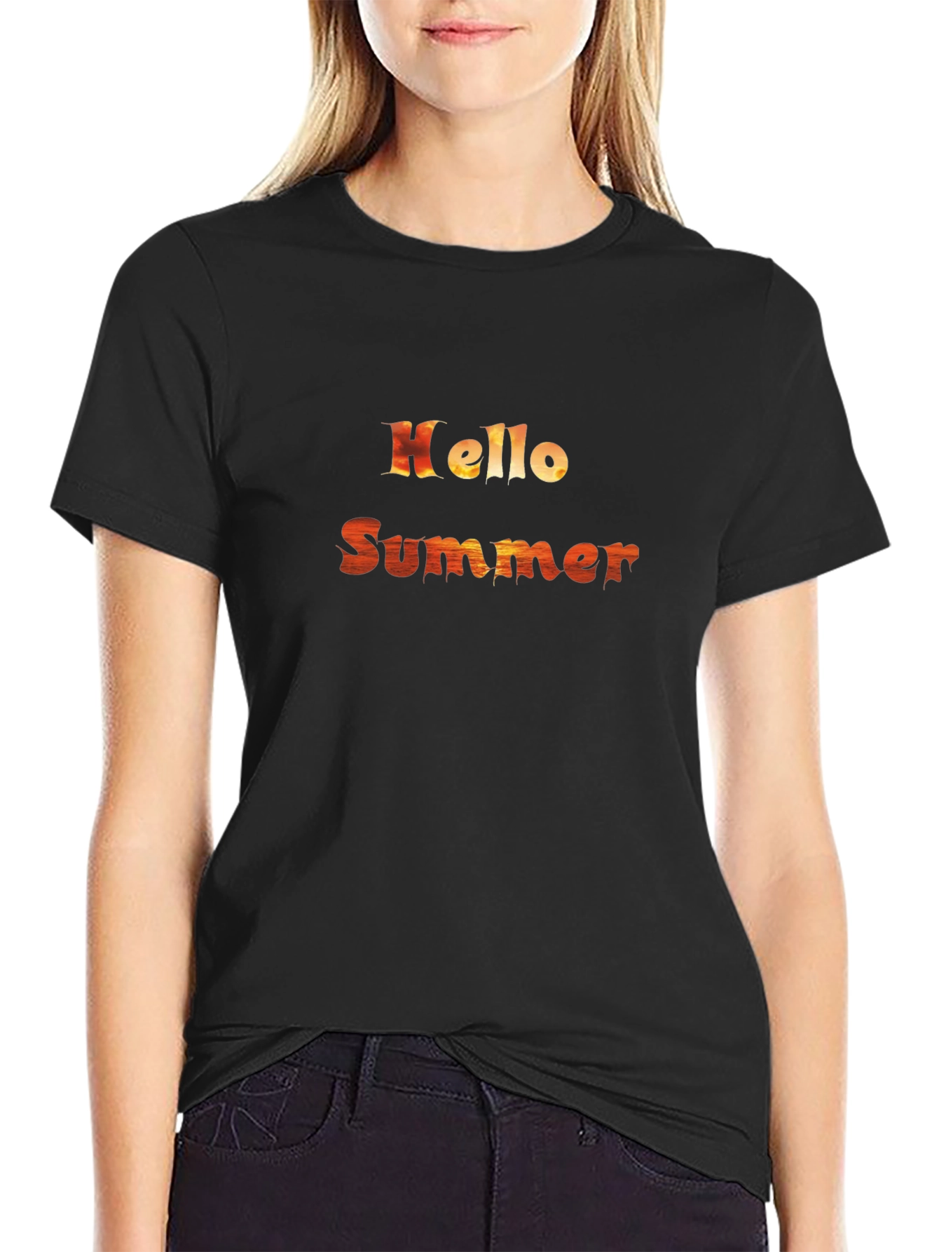Hello Summer Graphic Tee - Mens Black T-Shirt