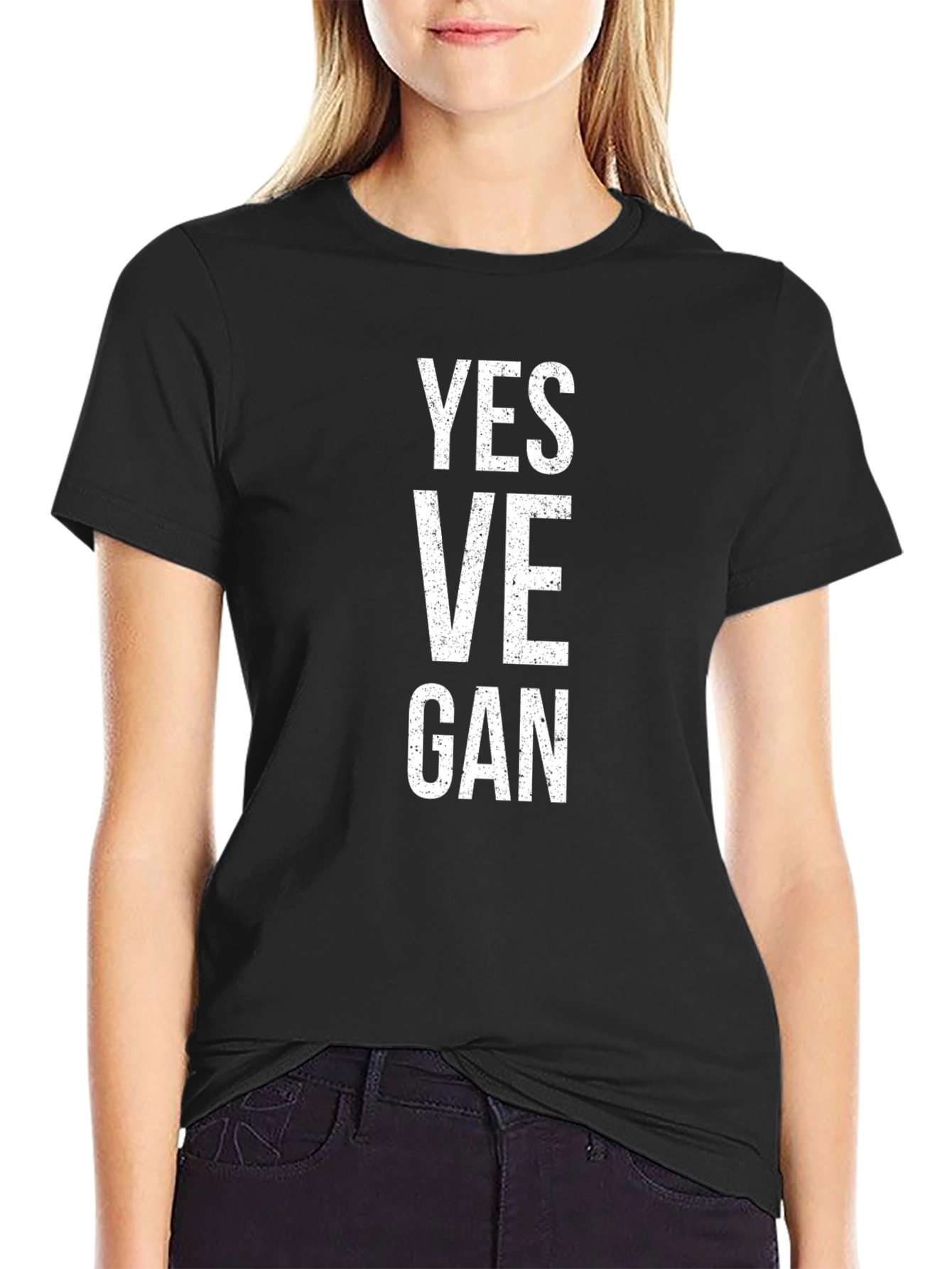 Yes Vegan T-Shirt - Unisex Black Tee