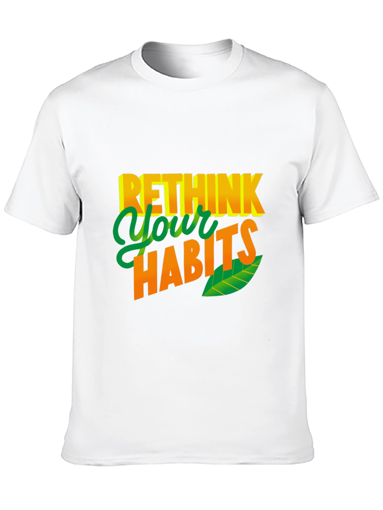 Rethink Your Habits Graphic Tee - Casual Black T-Shirt