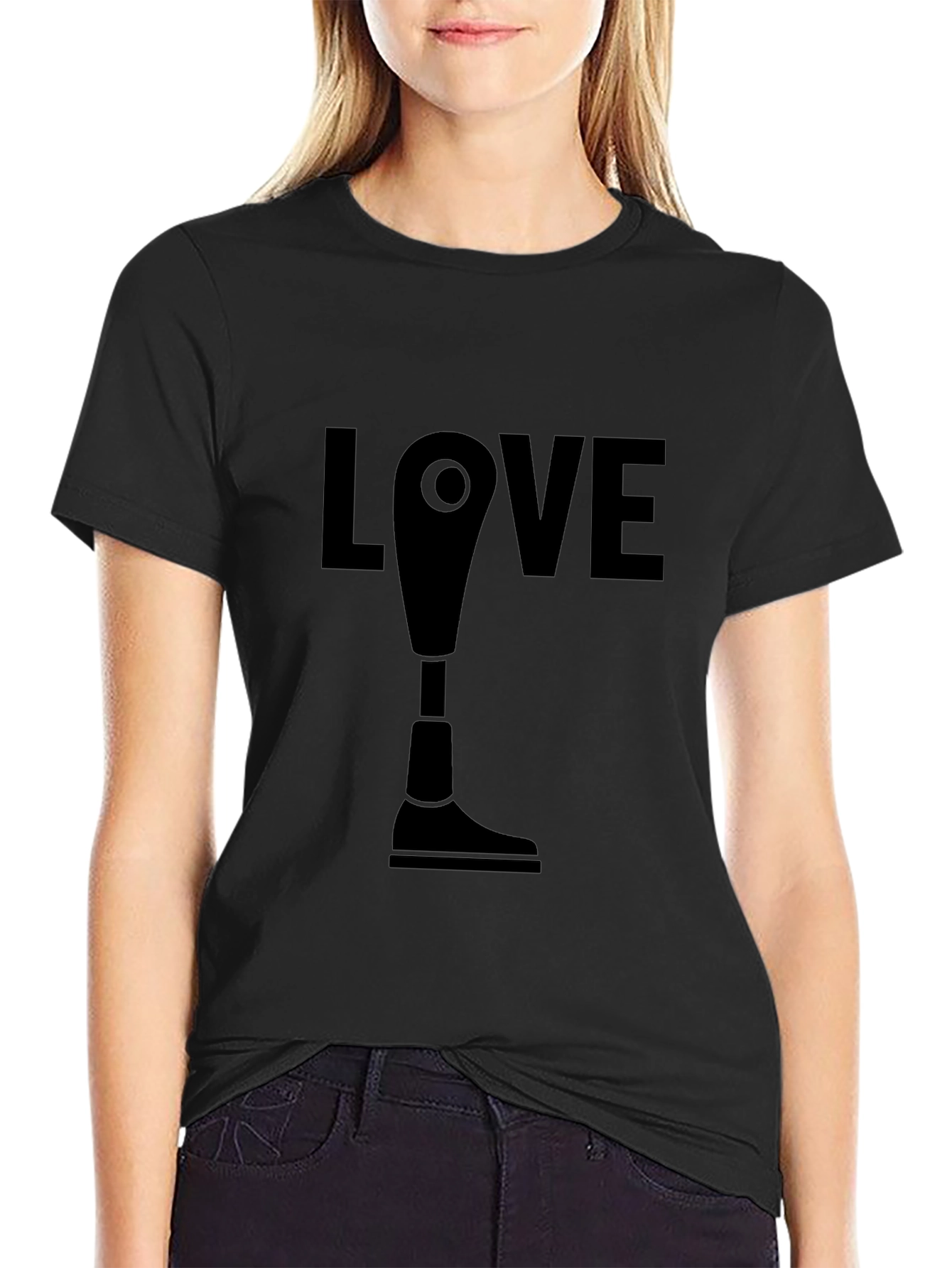 Love Prosthetic Leg Graphic T-Shirt