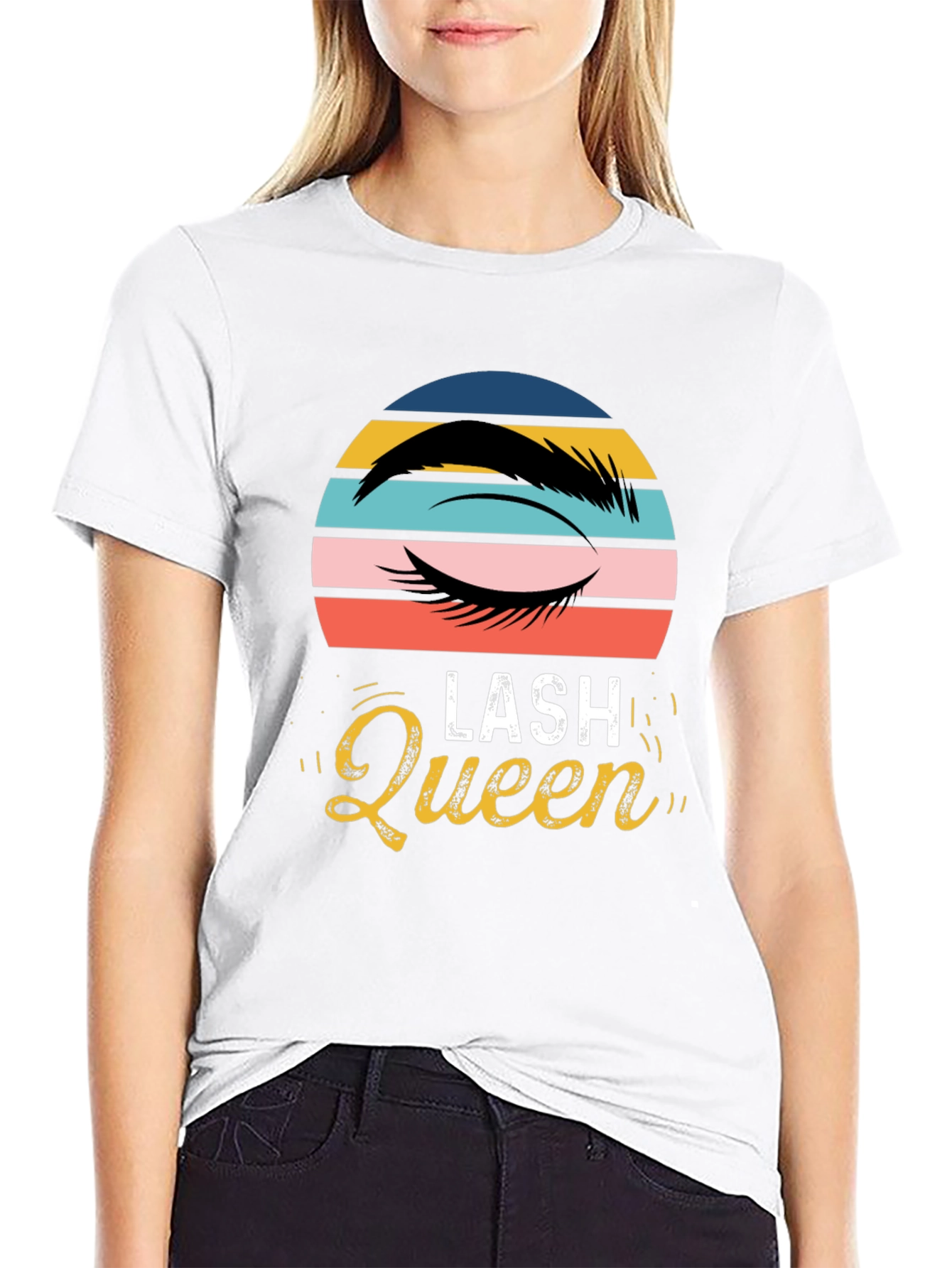 Lash Queen Graphic Tee - Stylish Eyelash Design