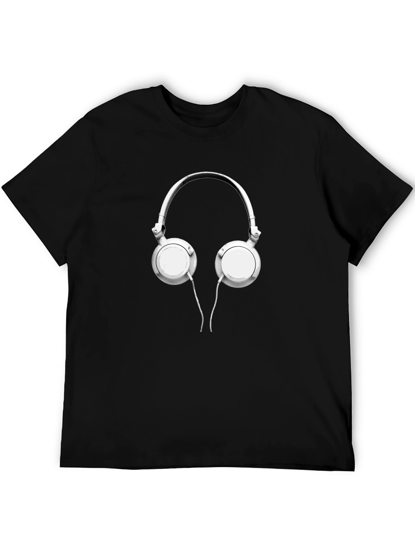 Headphone Graphic Black T-Shirt
