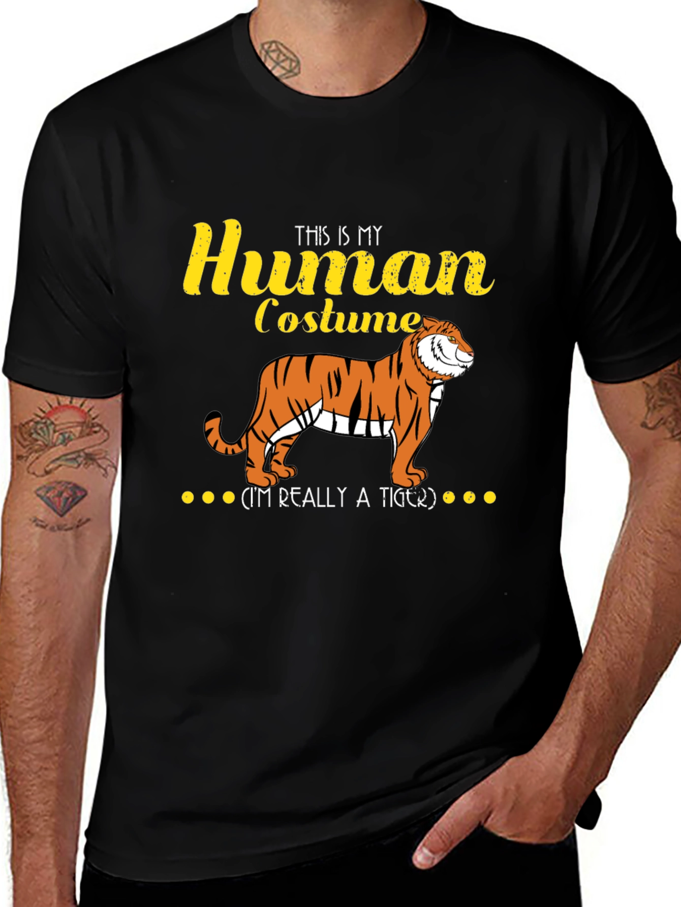 Human Costume Tiger Graphic Tee