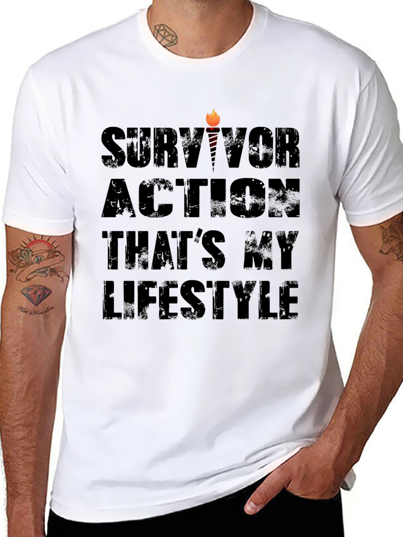 Survivor Action Lifestyle Graphic Tee