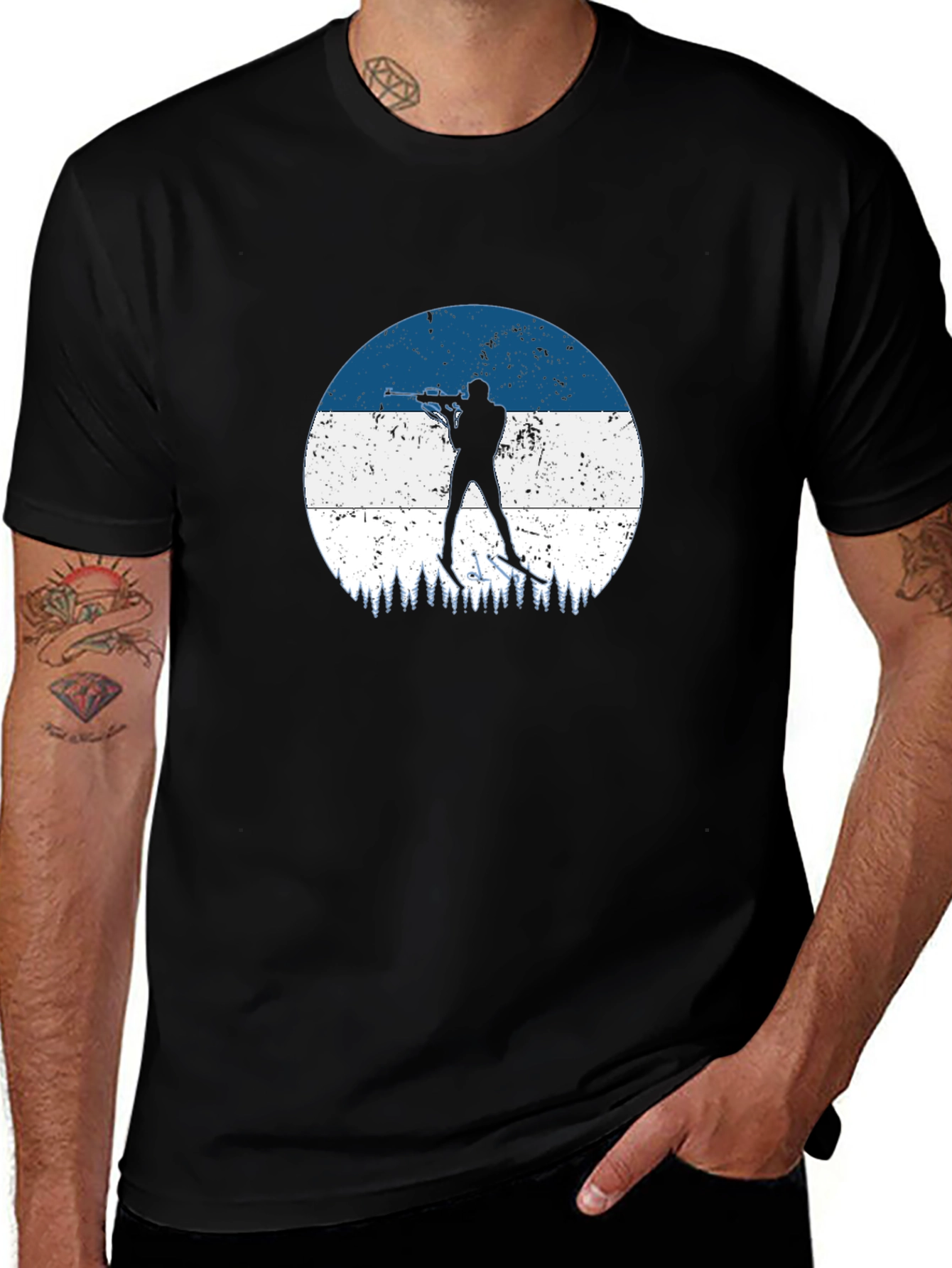 Biathlon Silhouette Black T-Shirt