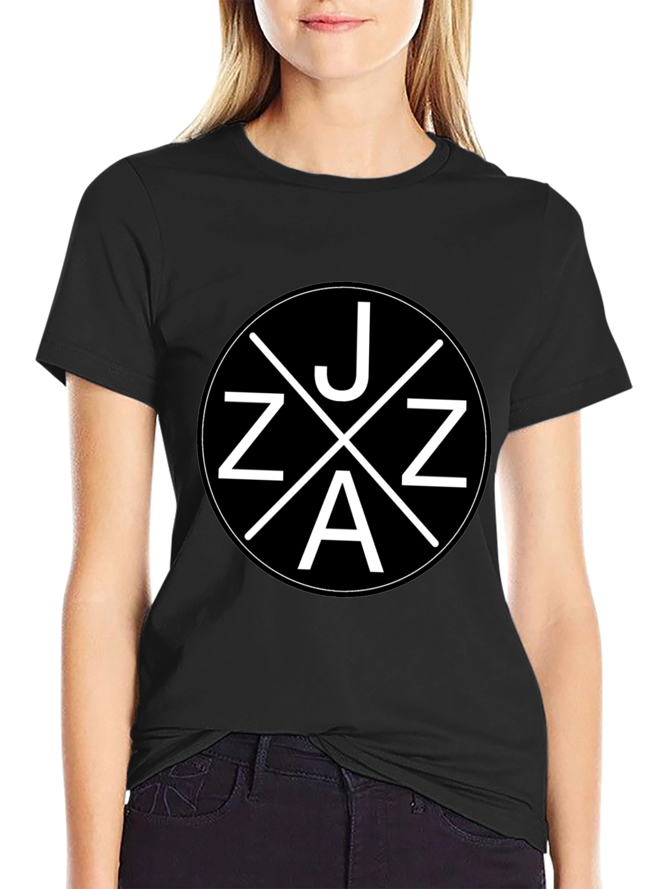 JAZZ Graphic Tee - Unisex Black Cotton T-Shirt