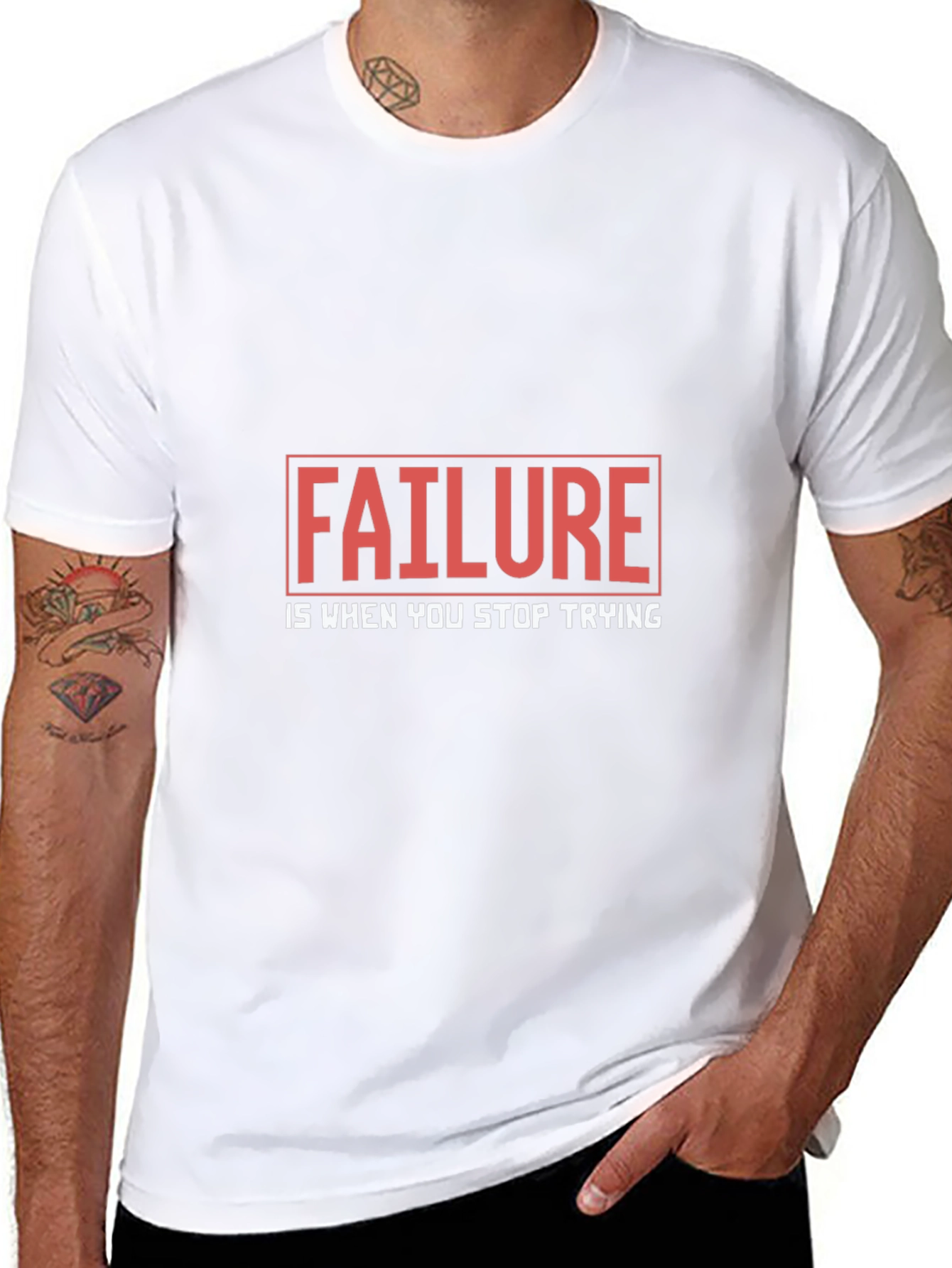 Motivational Failure Quote Black T-Shirt