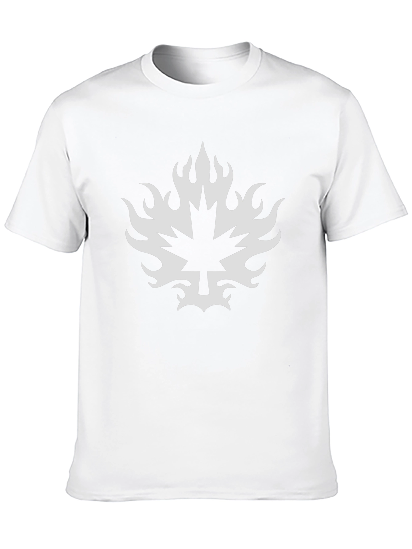Maple Leaf Fire Graphic Black T-Shirt