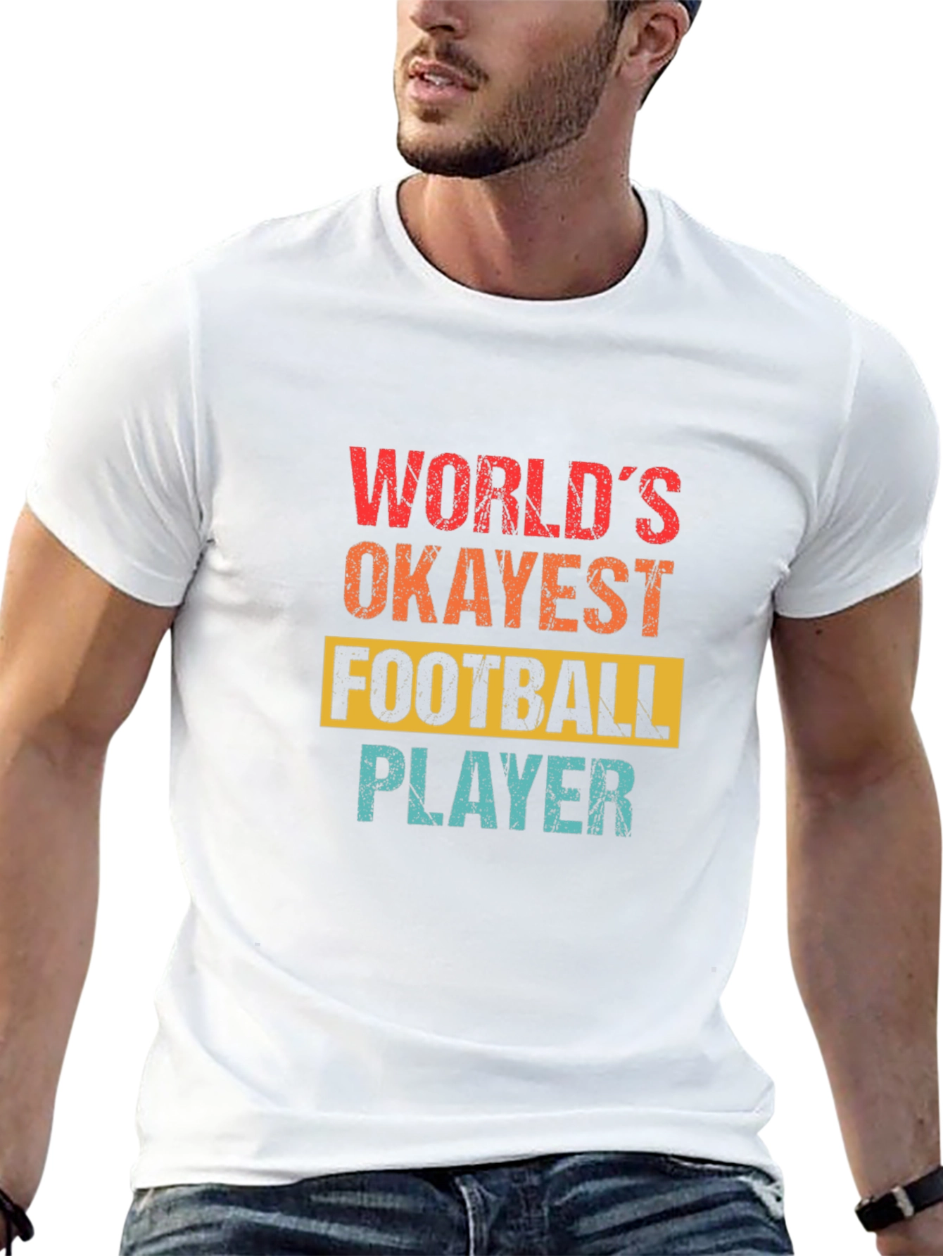 Worlds Okayest Football Player Graphic Tee