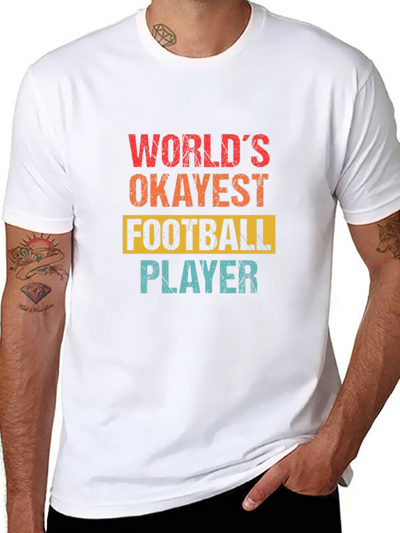 Worlds Okayest Football Player Graphic Tee