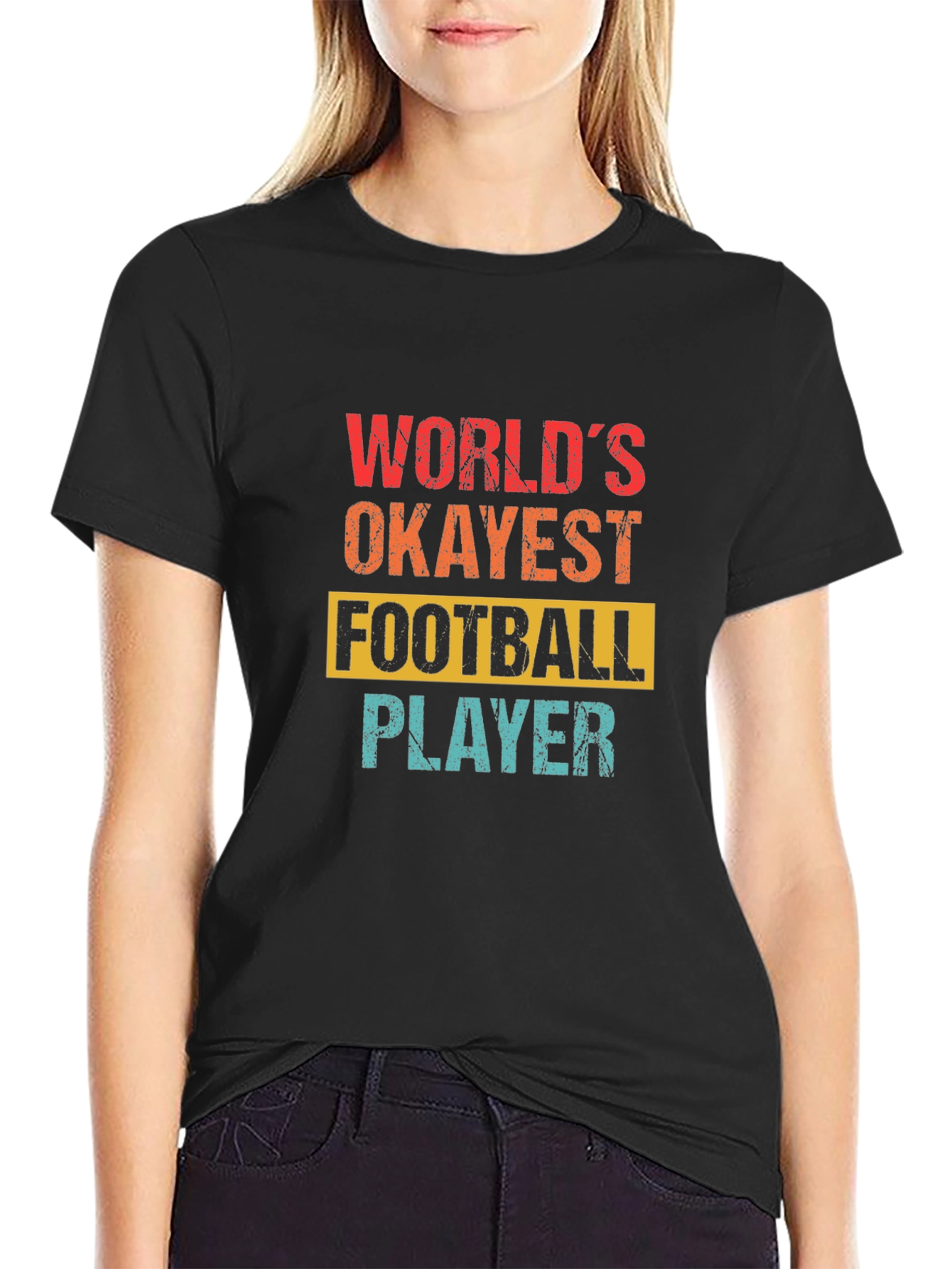 Worlds Okayest Football Player Graphic Tee