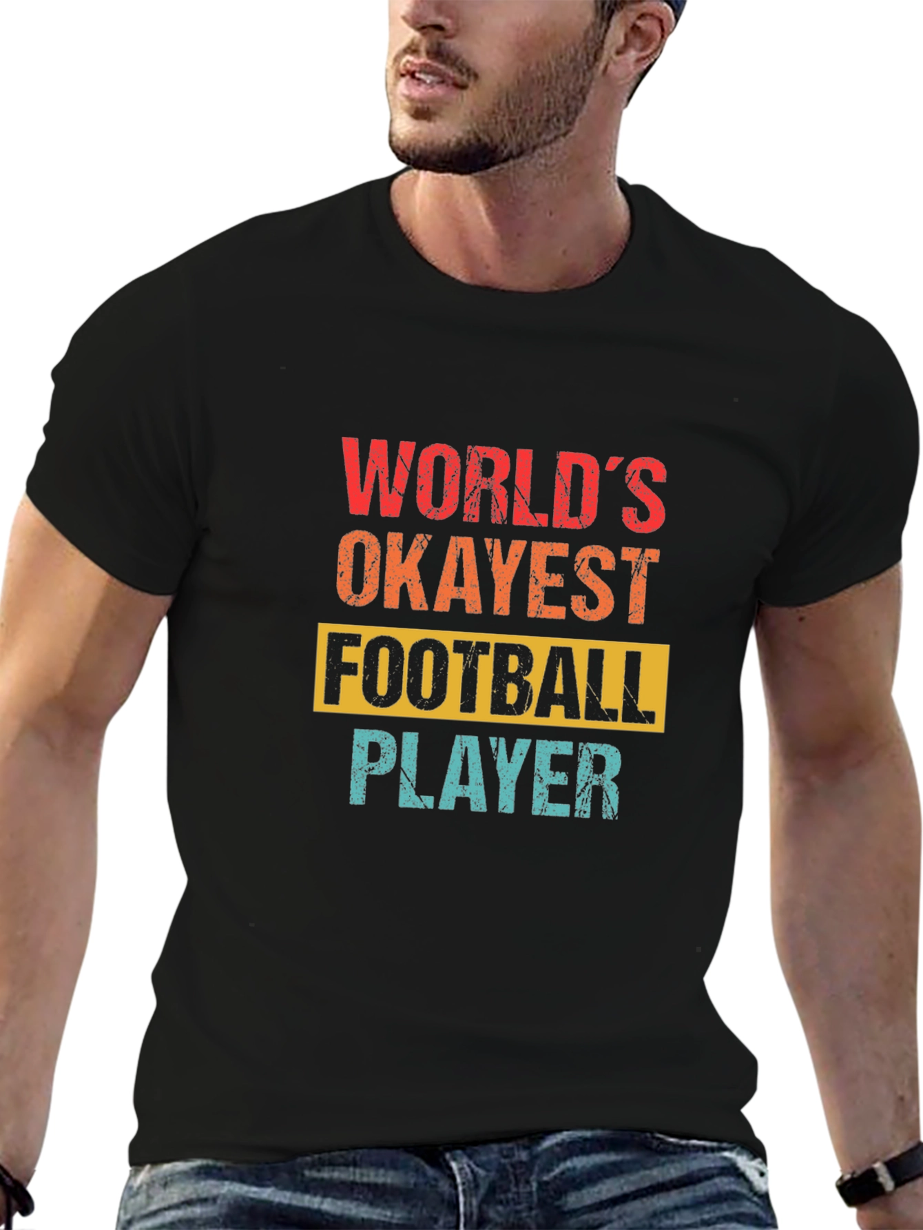 Worlds Okayest Football Player Graphic Tee