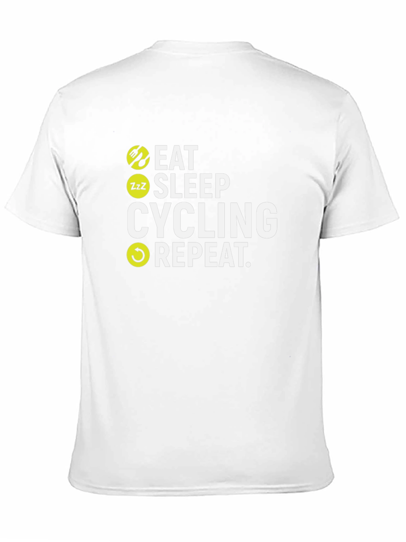 Eat Sleep Cycling Repeat Black T-Shirt