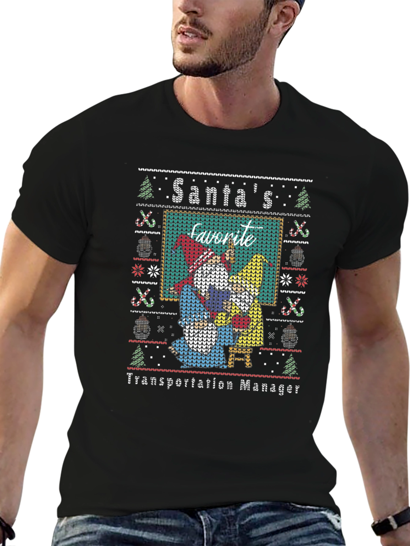Santas Favorite Transportation Manager Ugly Sweater T-Shirt