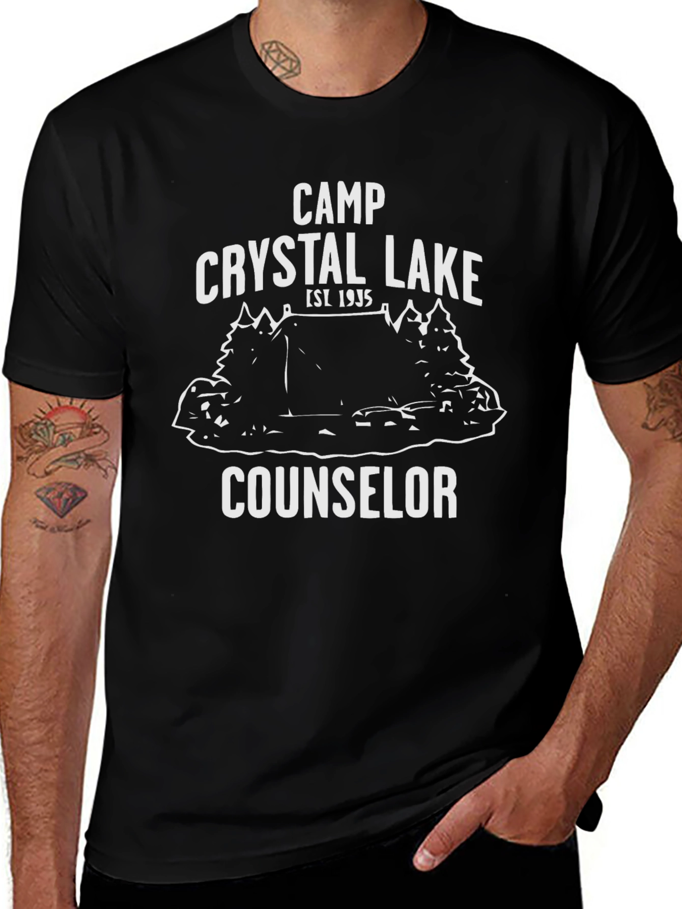 Camp Crystal Lake Counselor Black T-Shirt