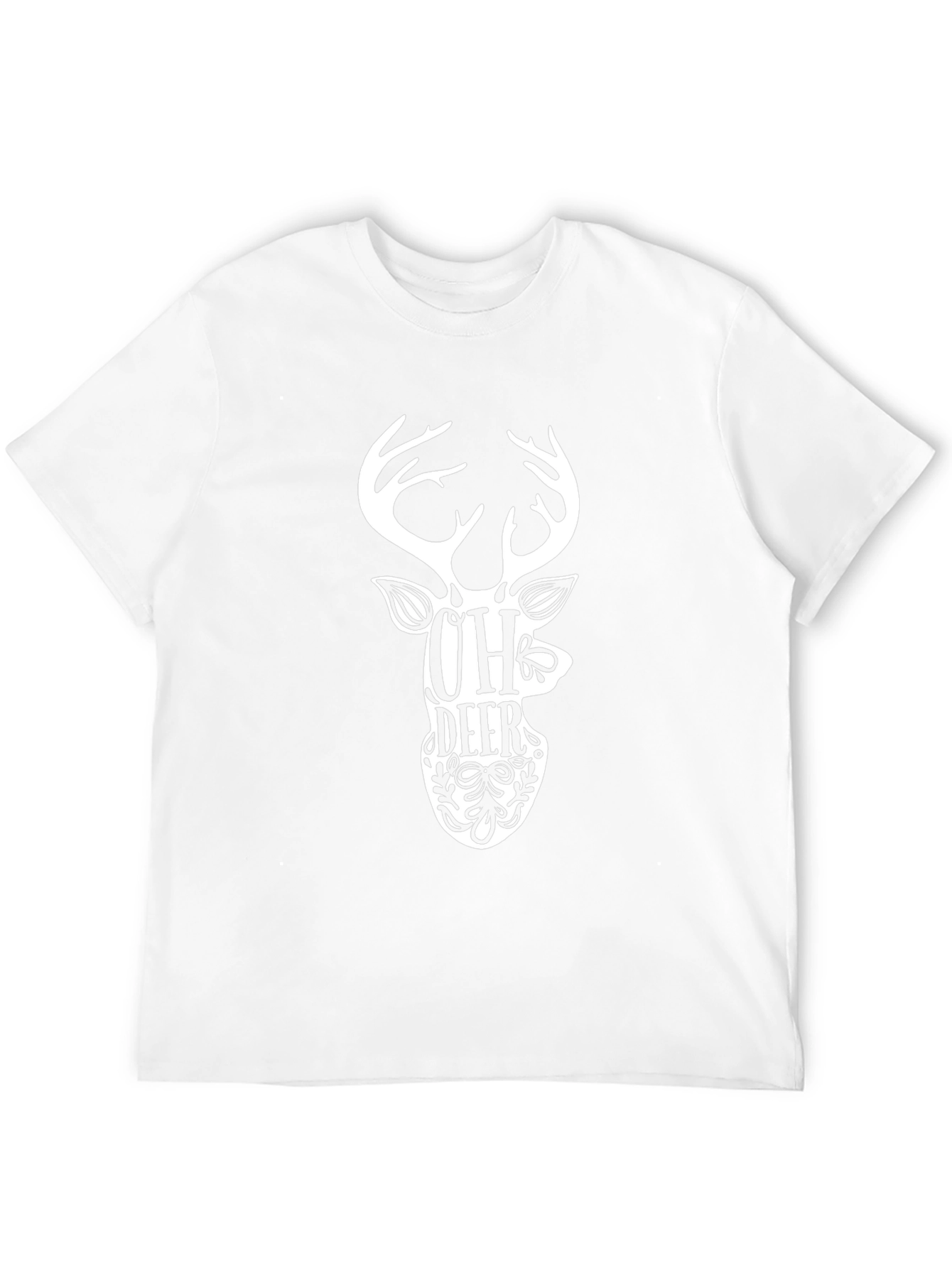 Oh Deer Graphic Tee - Black Cotton T-Shirt