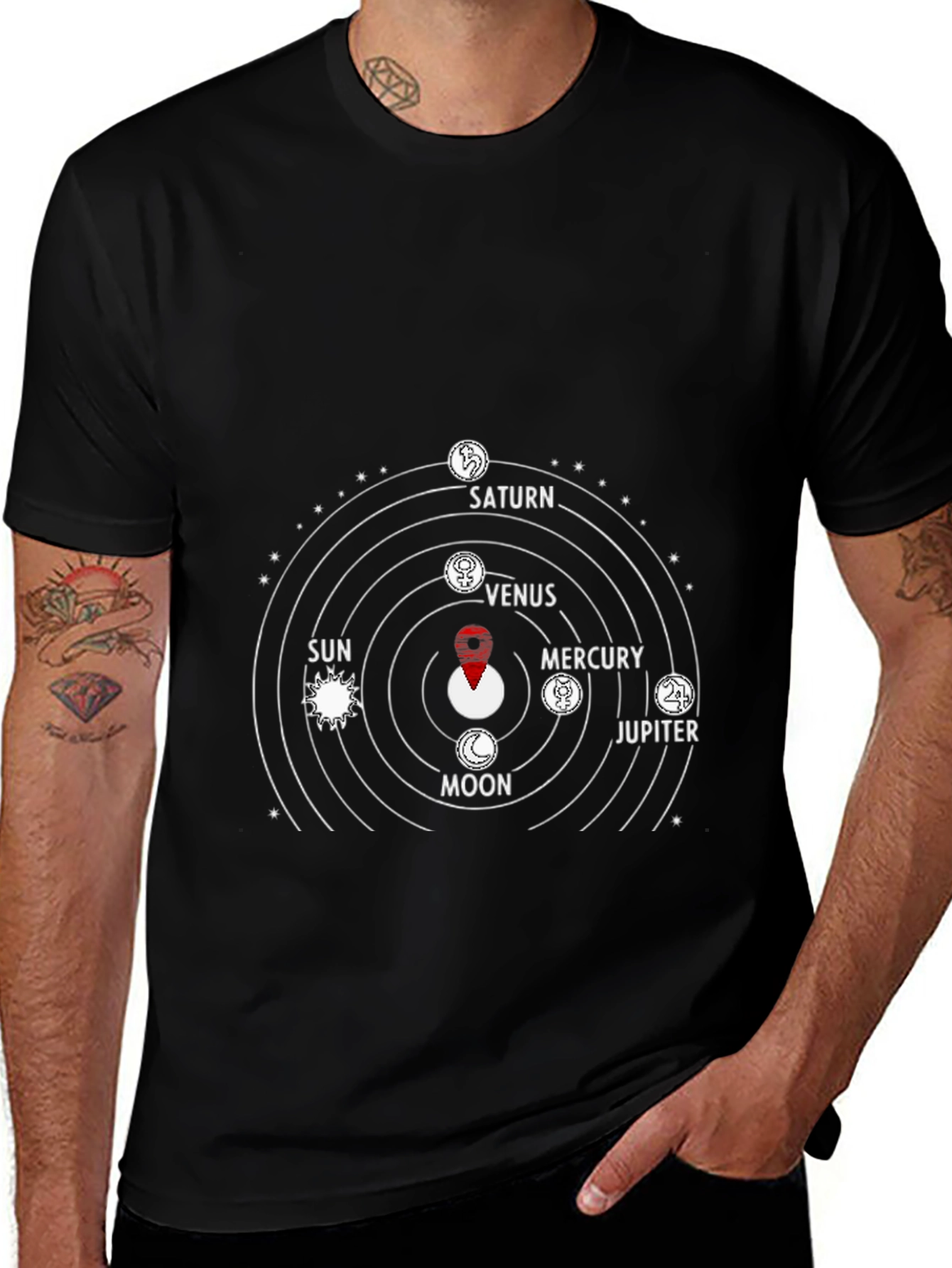 Planetary System Graphic Tee - Black