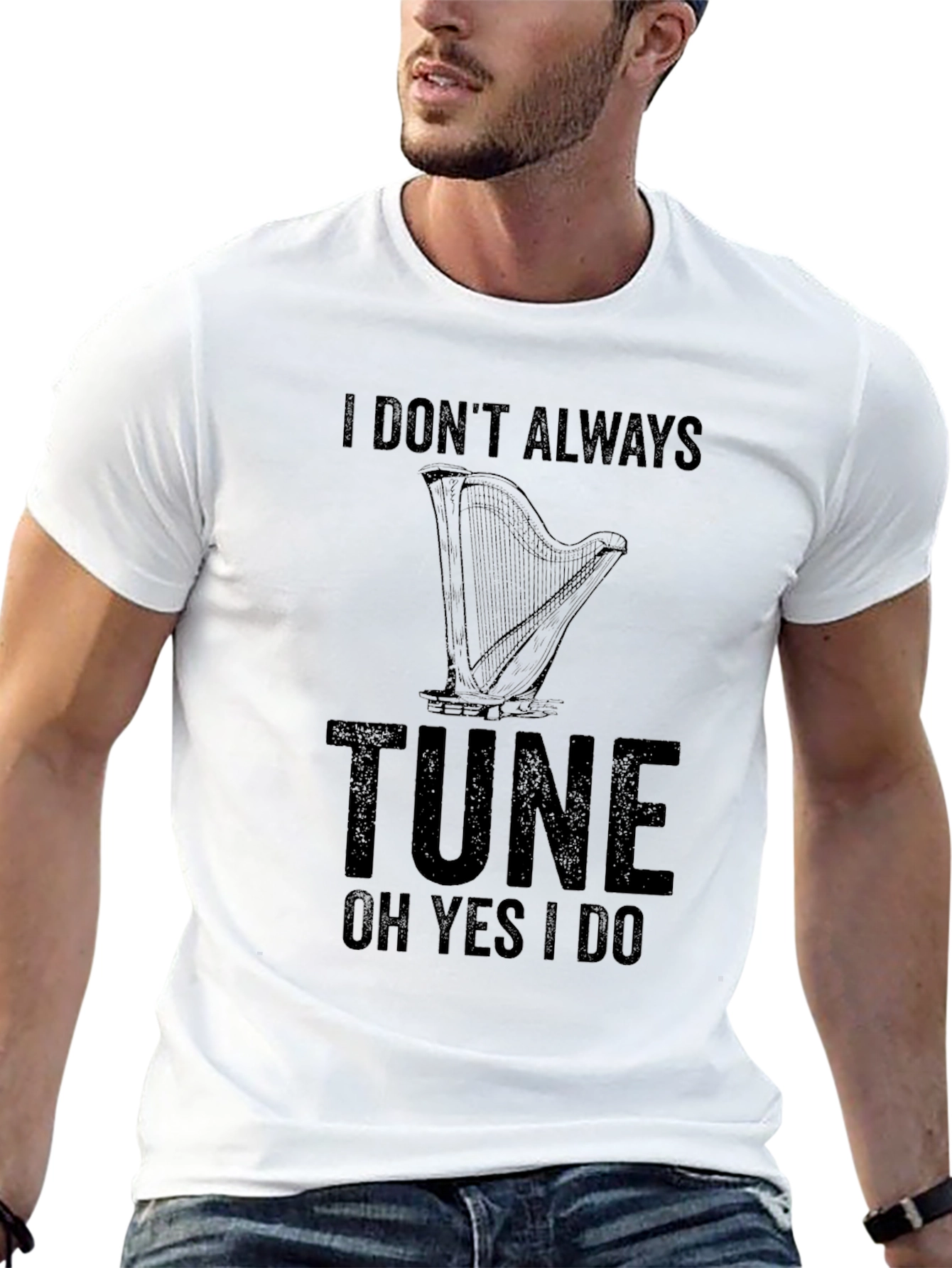 Harp Musician T-Shirt - I Dont Always Tune