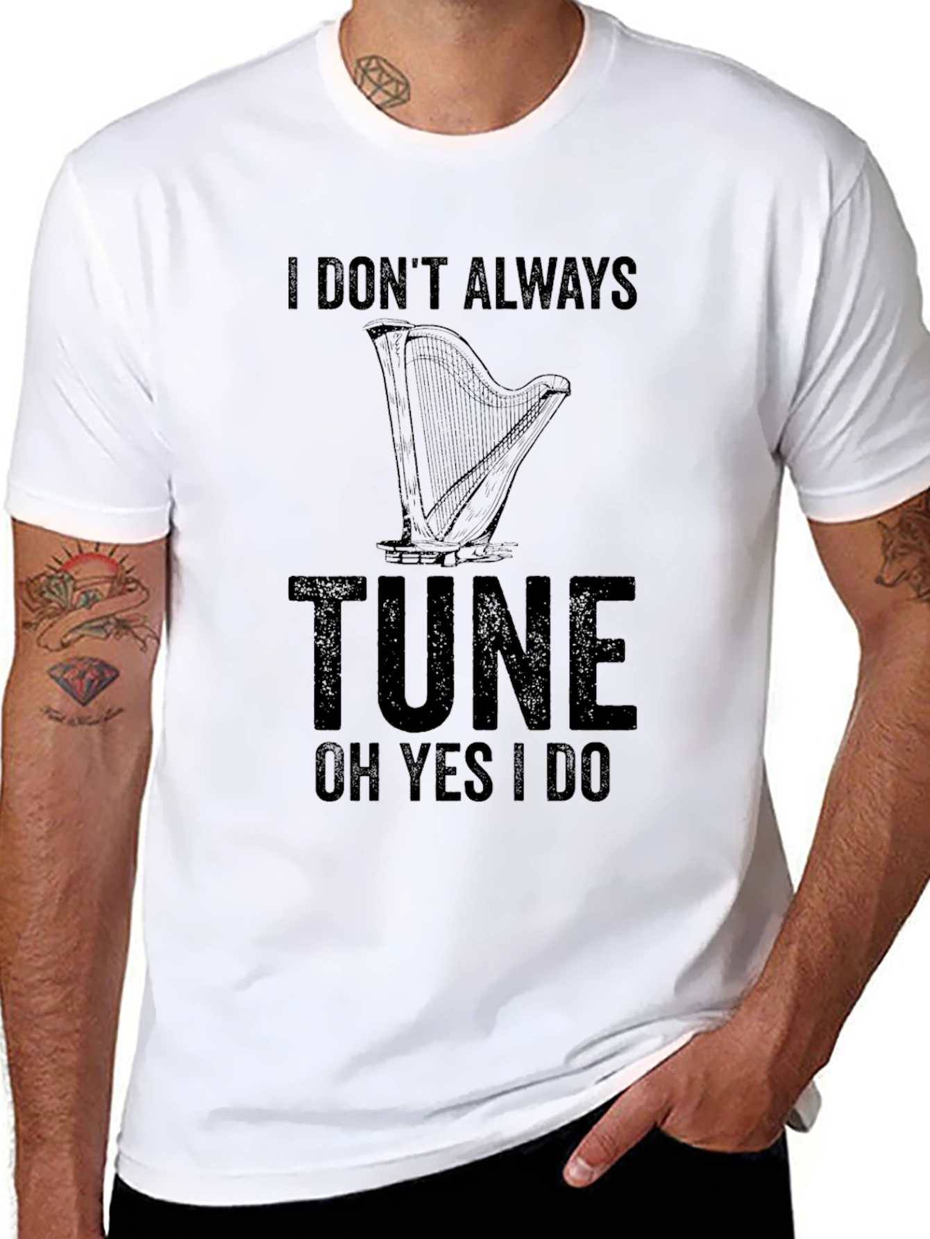 Harp Musician T-Shirt - I Dont Always Tune