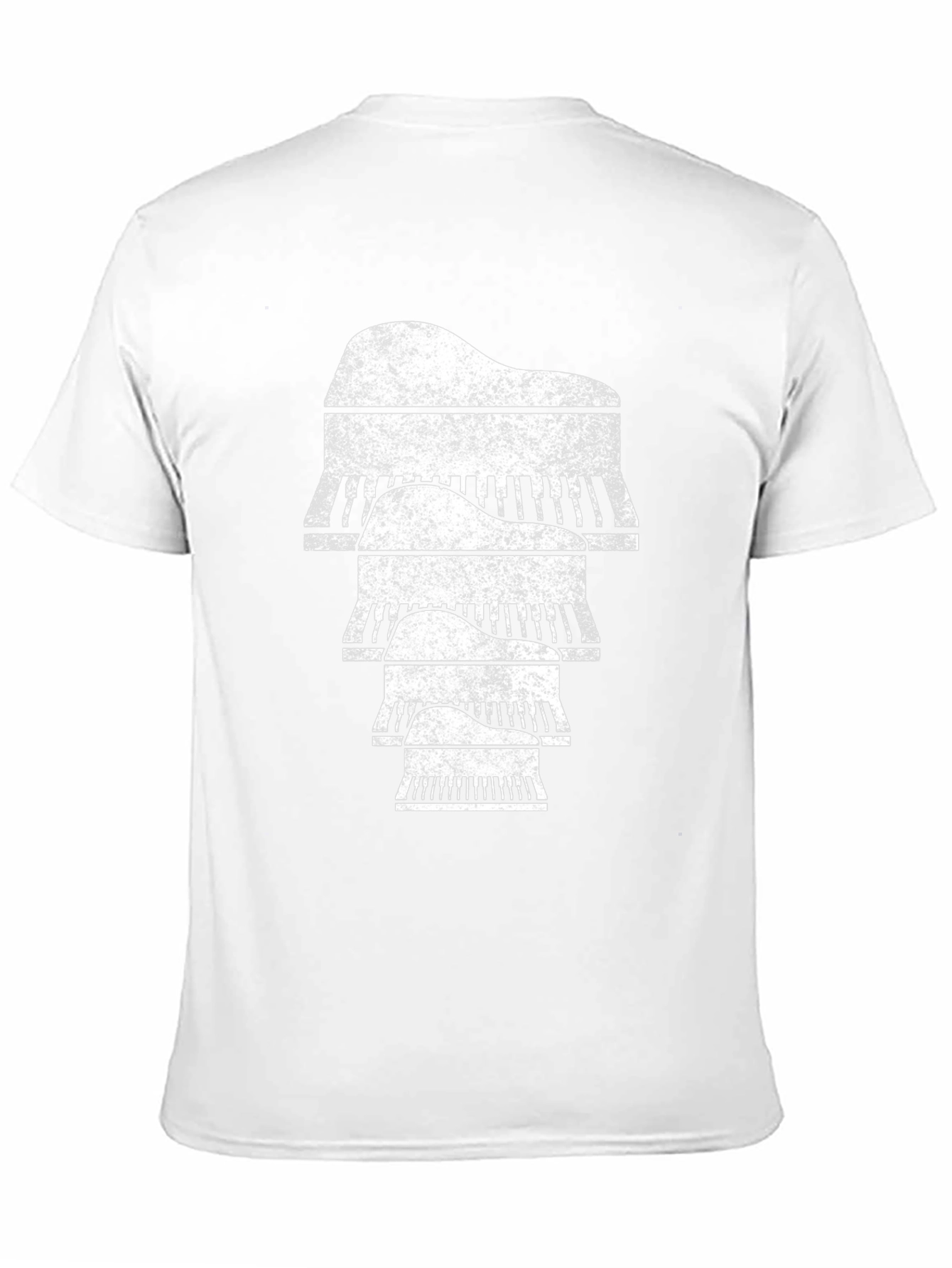 Piano Stack Graphic Tee - Music Lovers Shirt