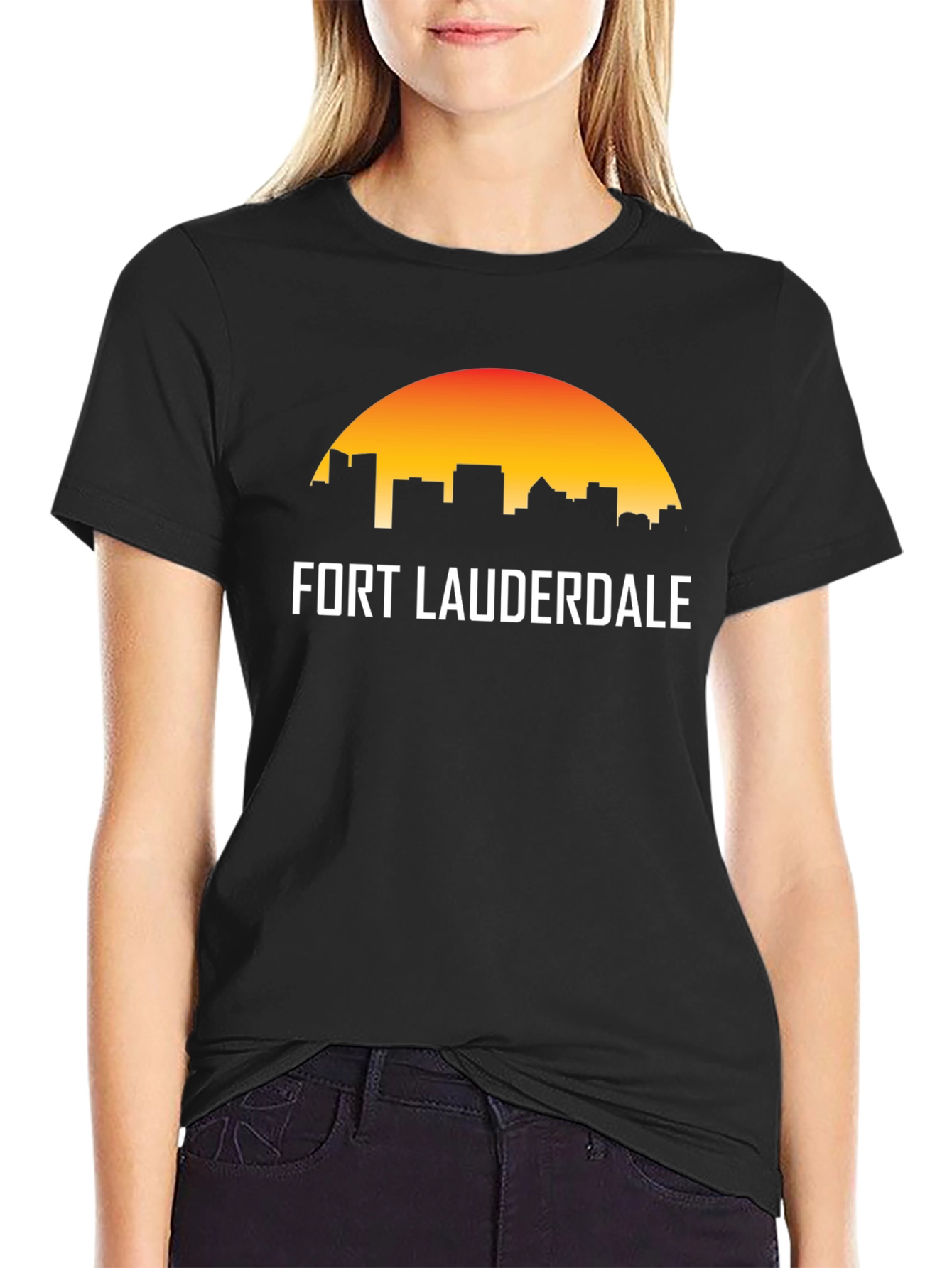 Fort Lauderdale Skyline Graphic T-Shirt