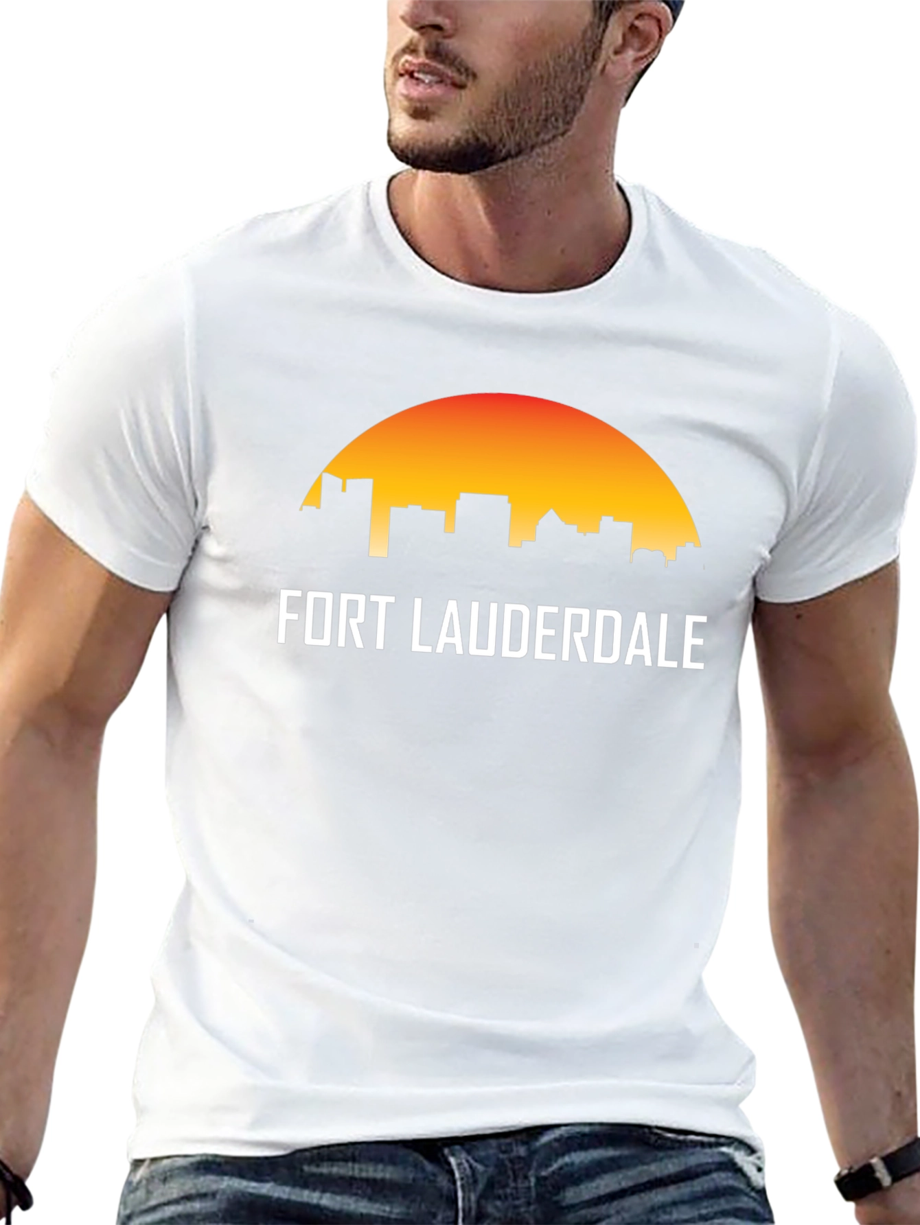 Fort Lauderdale Skyline Graphic T-Shirt