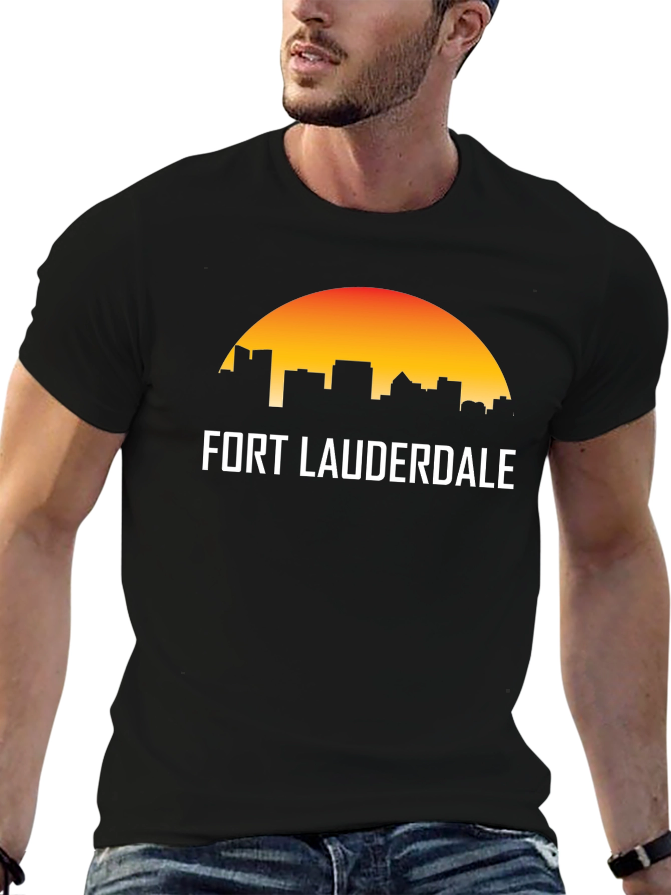 Fort Lauderdale Skyline Graphic T-Shirt