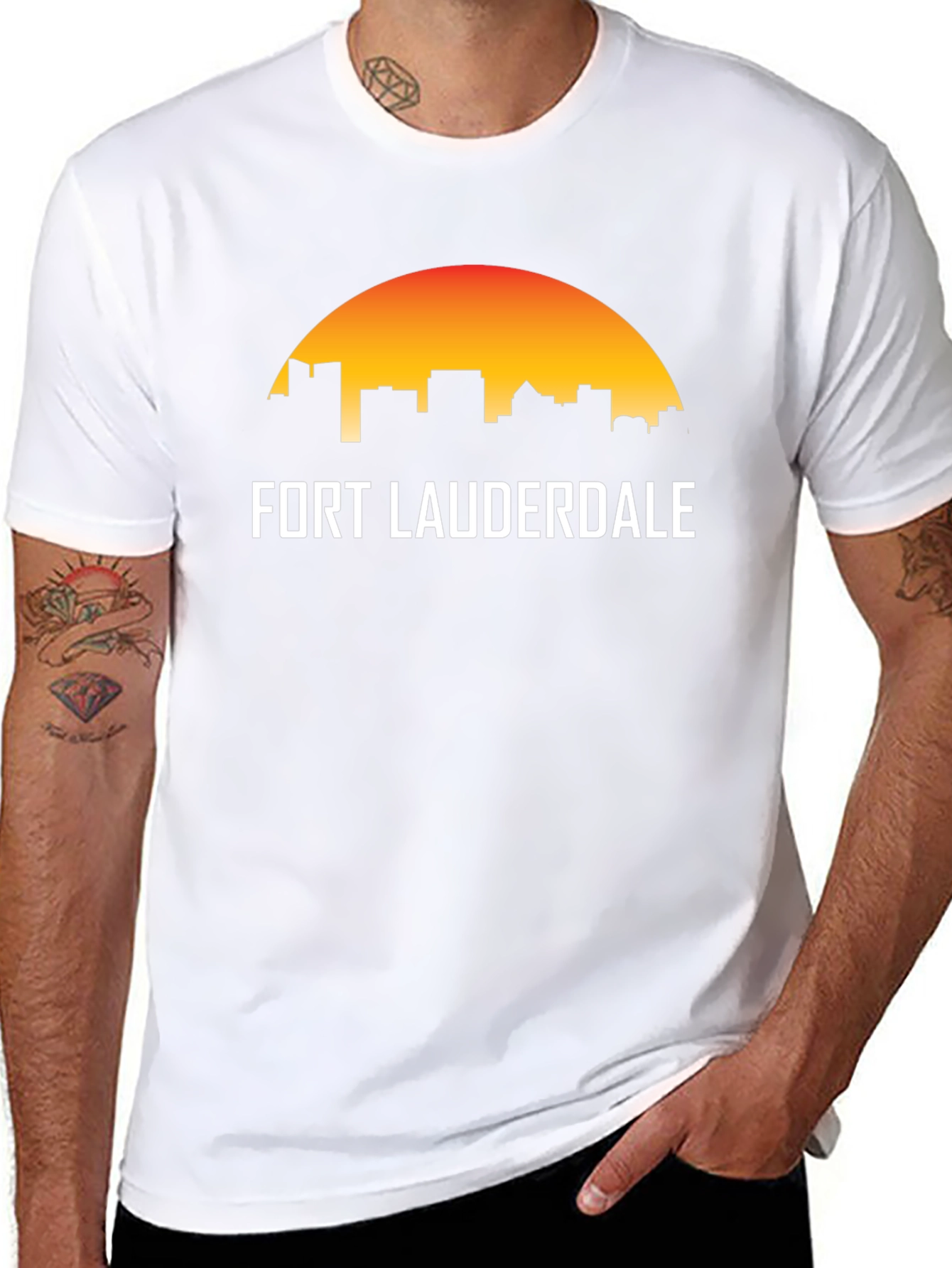 Fort Lauderdale Skyline Graphic T-Shirt