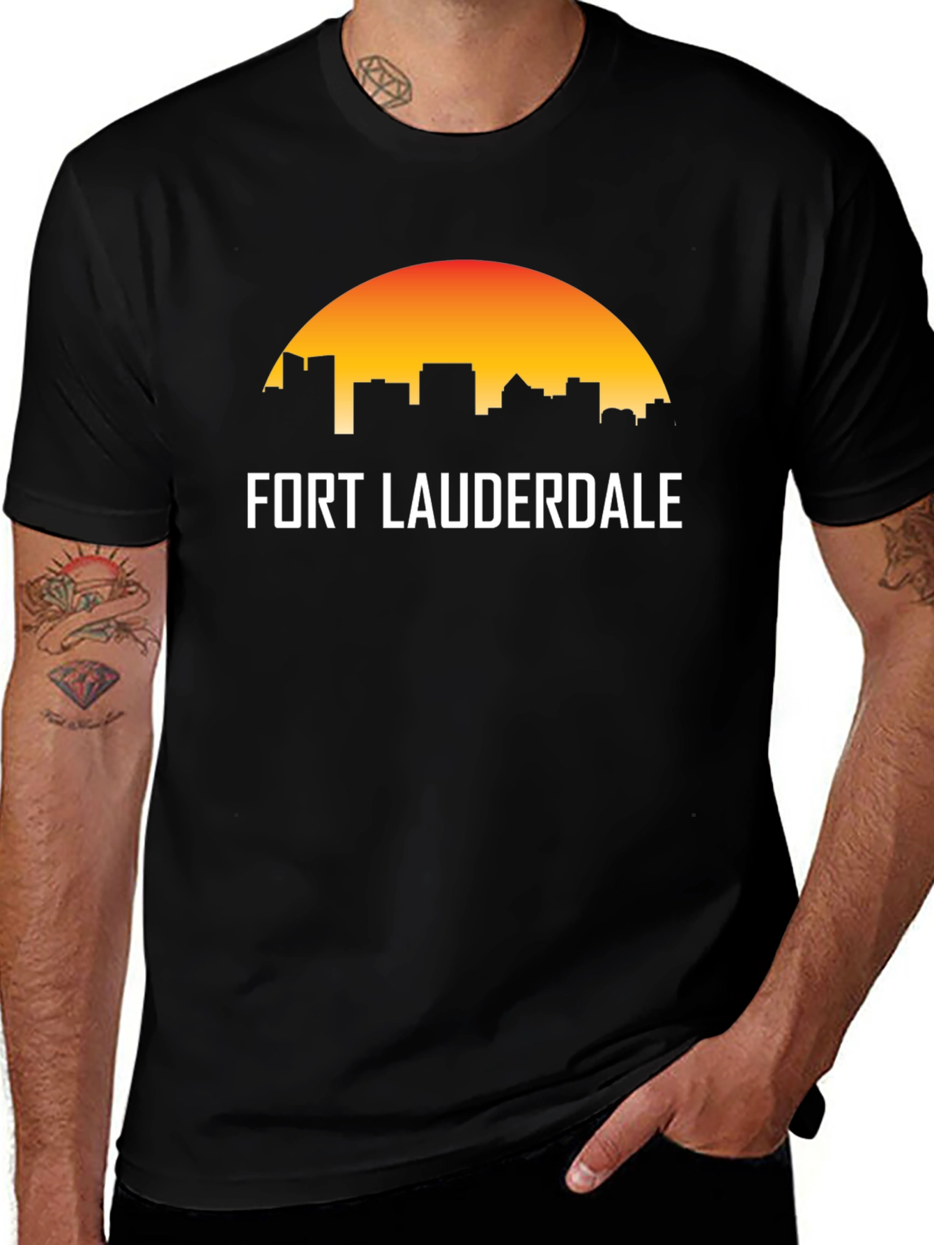 Fort Lauderdale Skyline Graphic T-Shirt