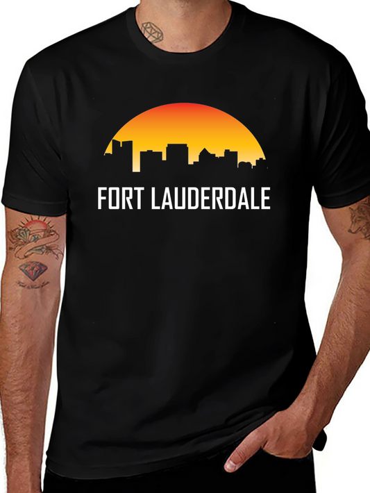 Fort Lauderdale Skyline Graphic T-Shirt