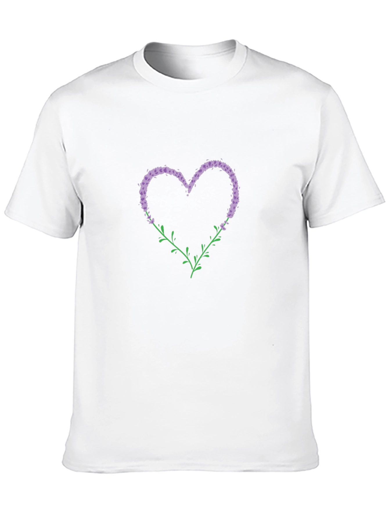 Floral Heart Graphic Tee - Black