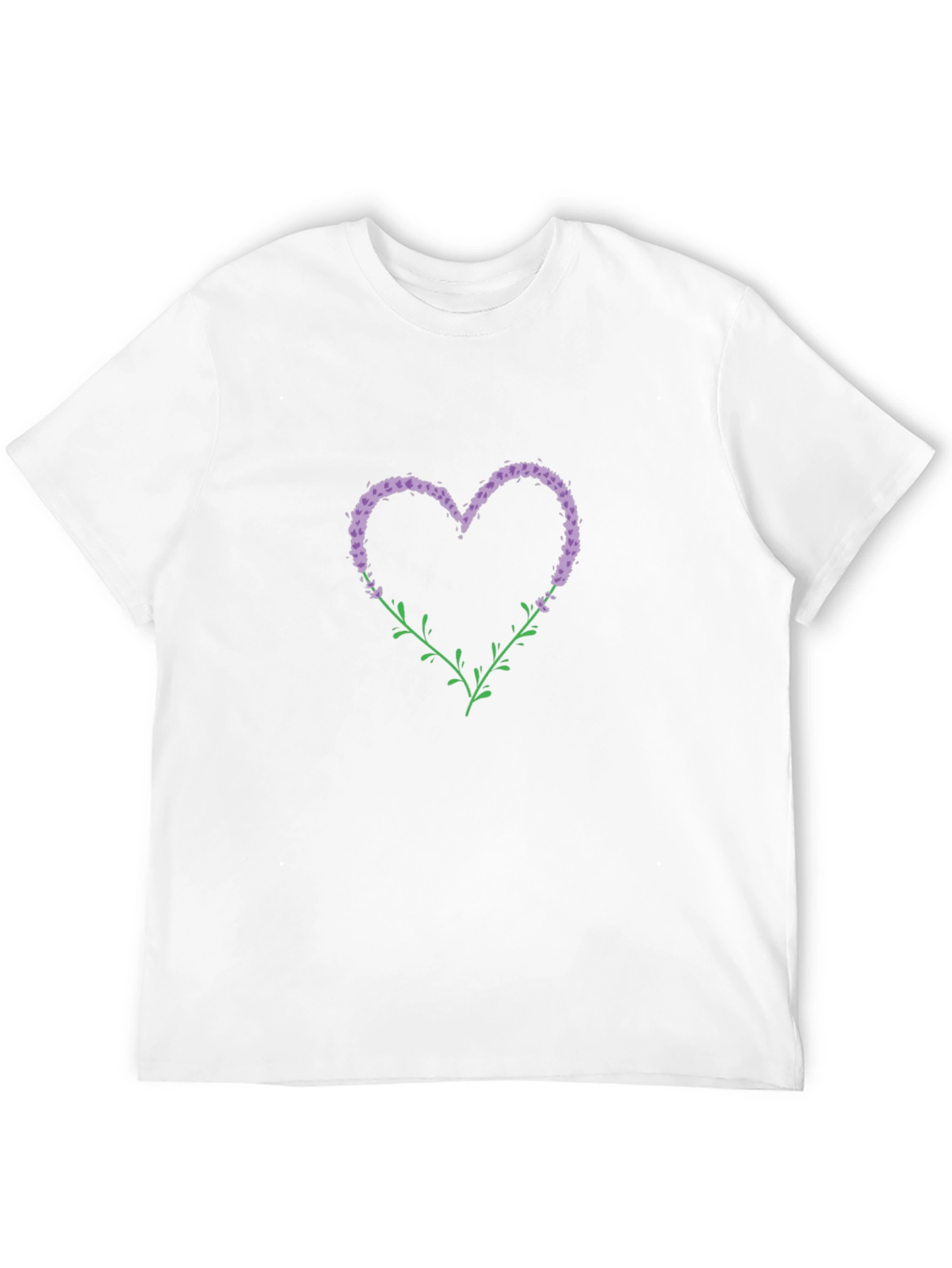 Floral Heart Graphic Tee - Black