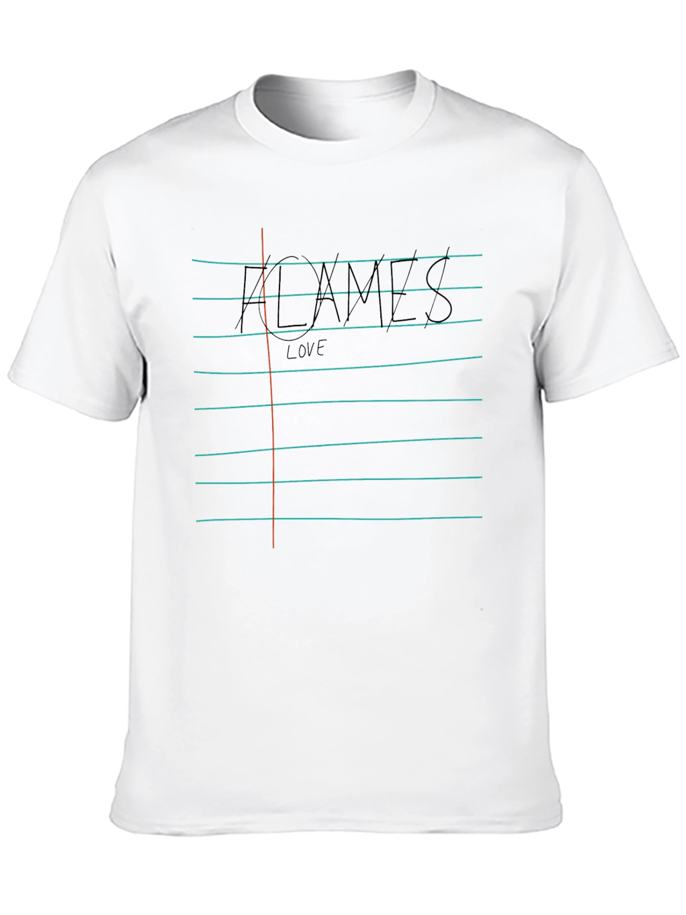 Kcxmvs Love Tee - Notebook Style Print