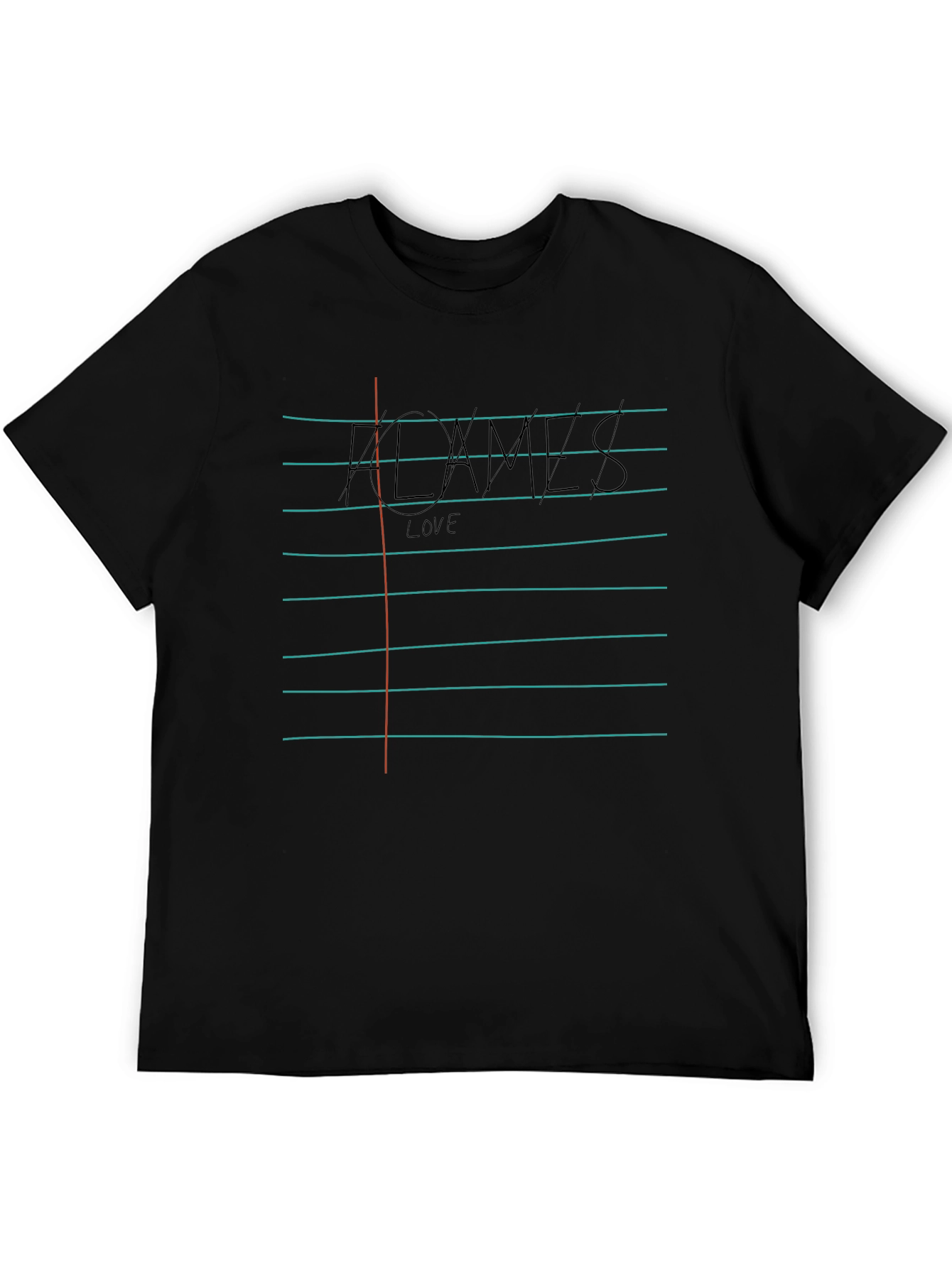 Kcxmvs Love Tee - Notebook Style Print