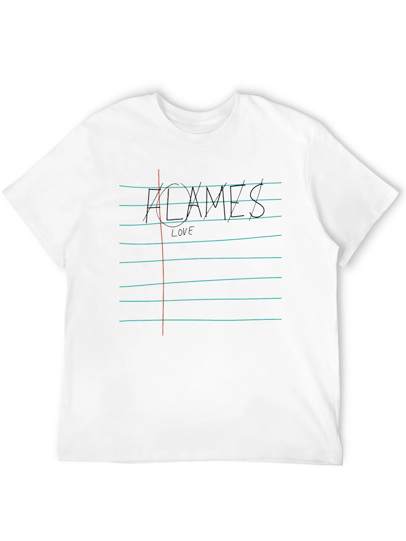 Kcxmvs Love Tee - Notebook Style Print